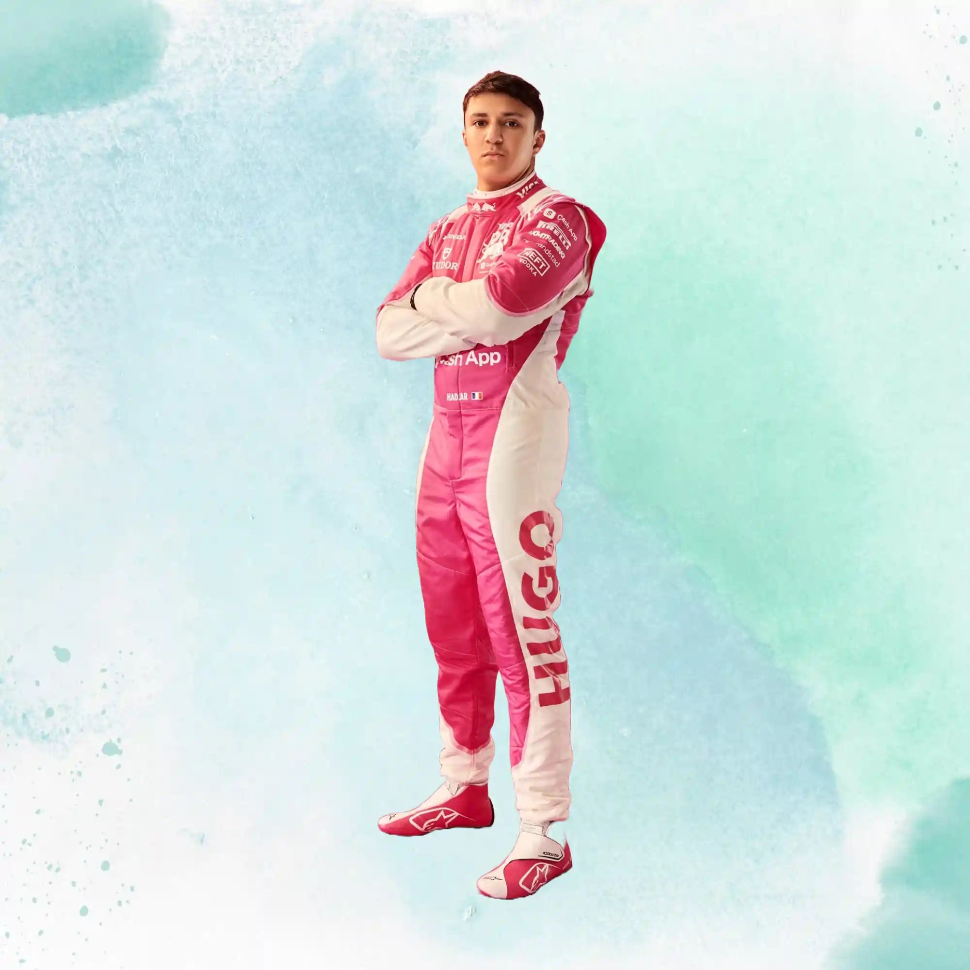 New 2025 Isack Hadjar Miami GP Visa Cash App RB Formula One Team Replica Racing Suit