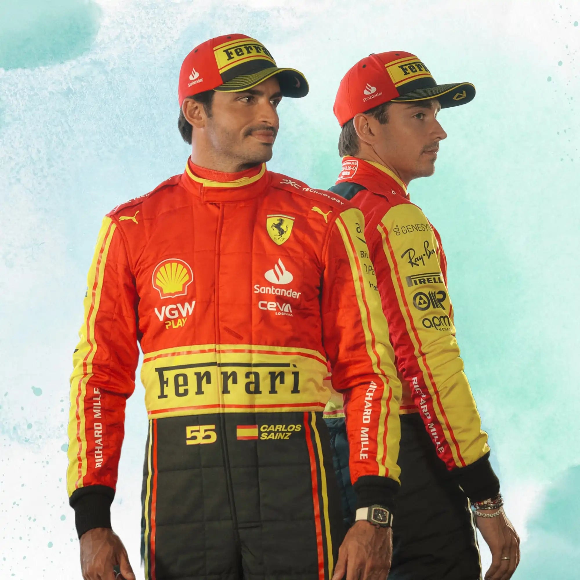 2023 New Charles Leclerc Scuderia Monza Special Edition Formula 1 Ferrari Replica Race Suit