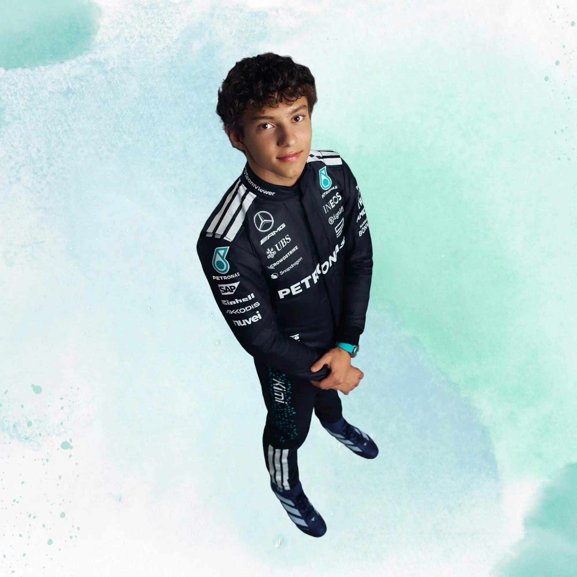 New Andrea Kimi Antonelli 2025 Mercedes AMG F1 Replica Racing Suit