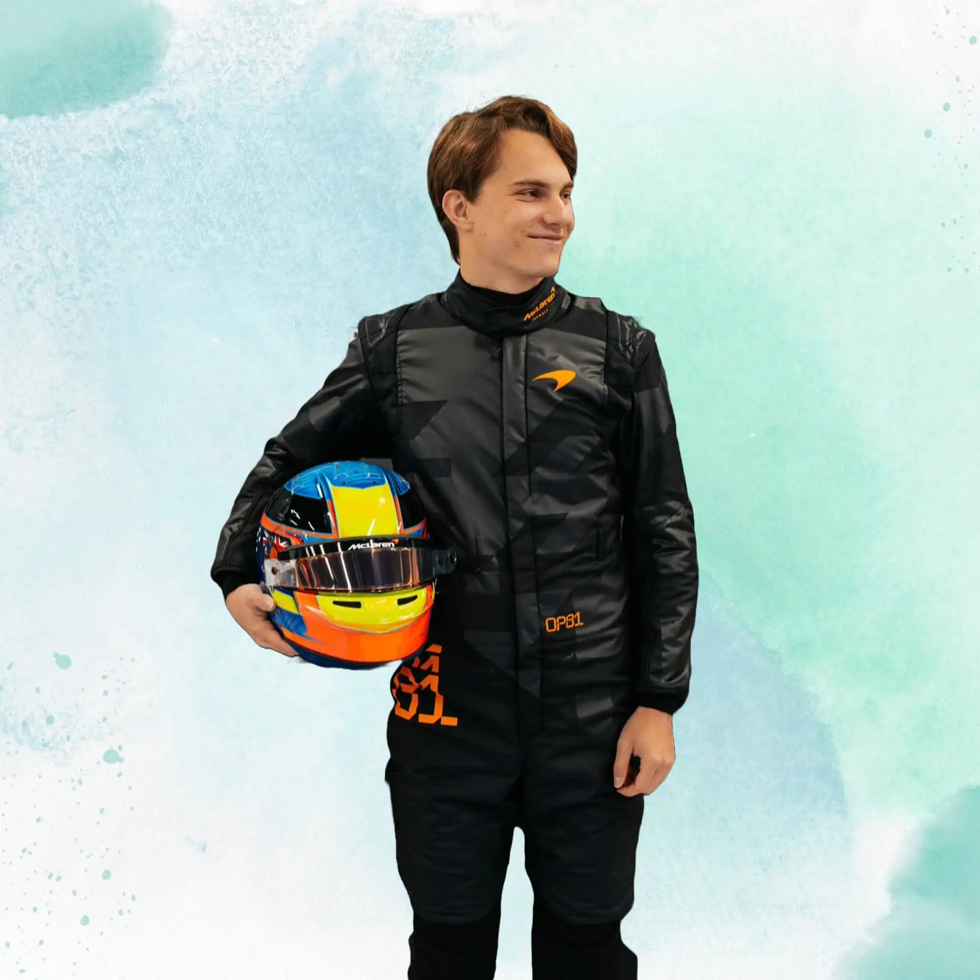2025 New Oscar Piastri Black McLaren F1 Team Replica Racing Suit