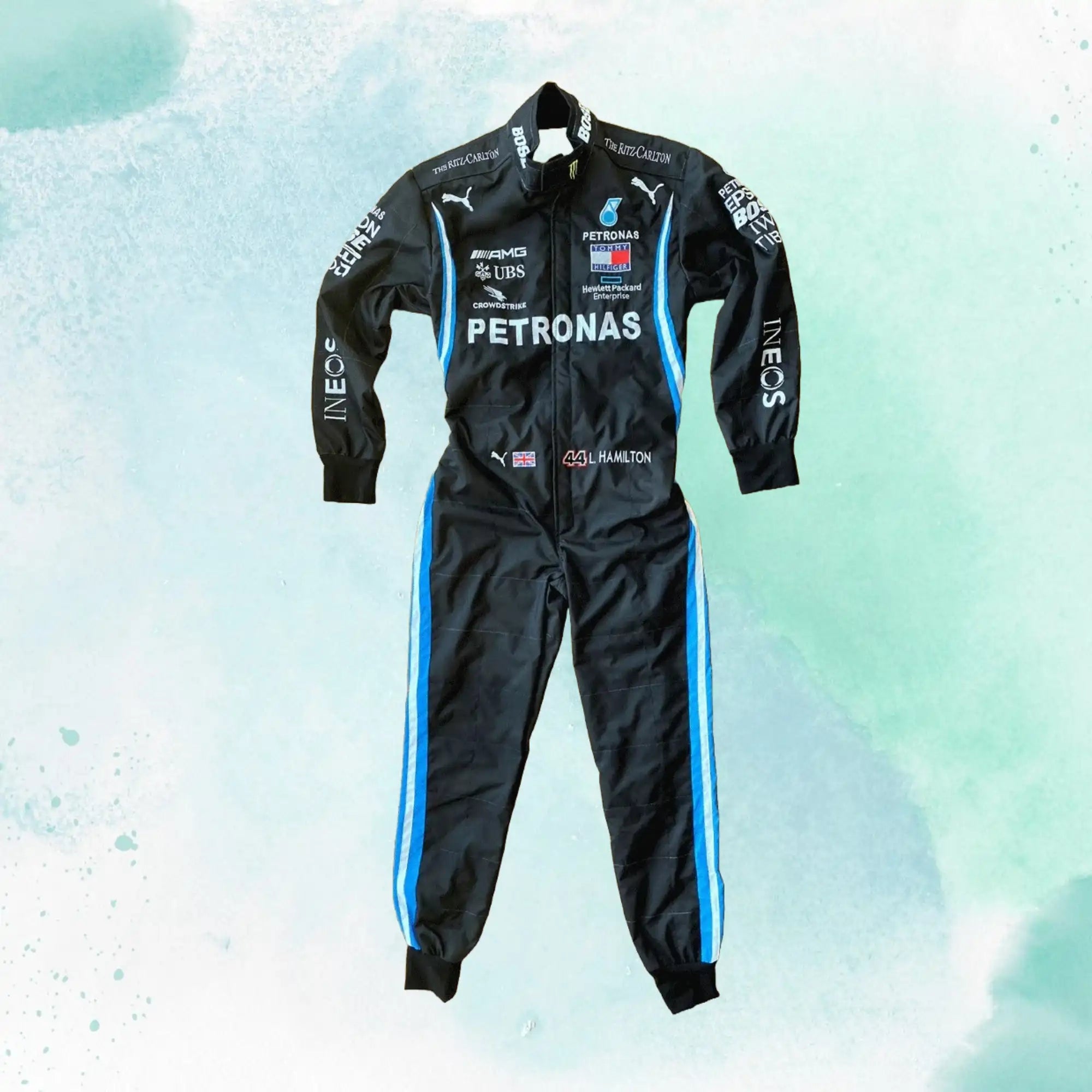 Lewis Hamilton 2022 F1 Mercedes AMG Petronas Replica Embroidery Race Suit