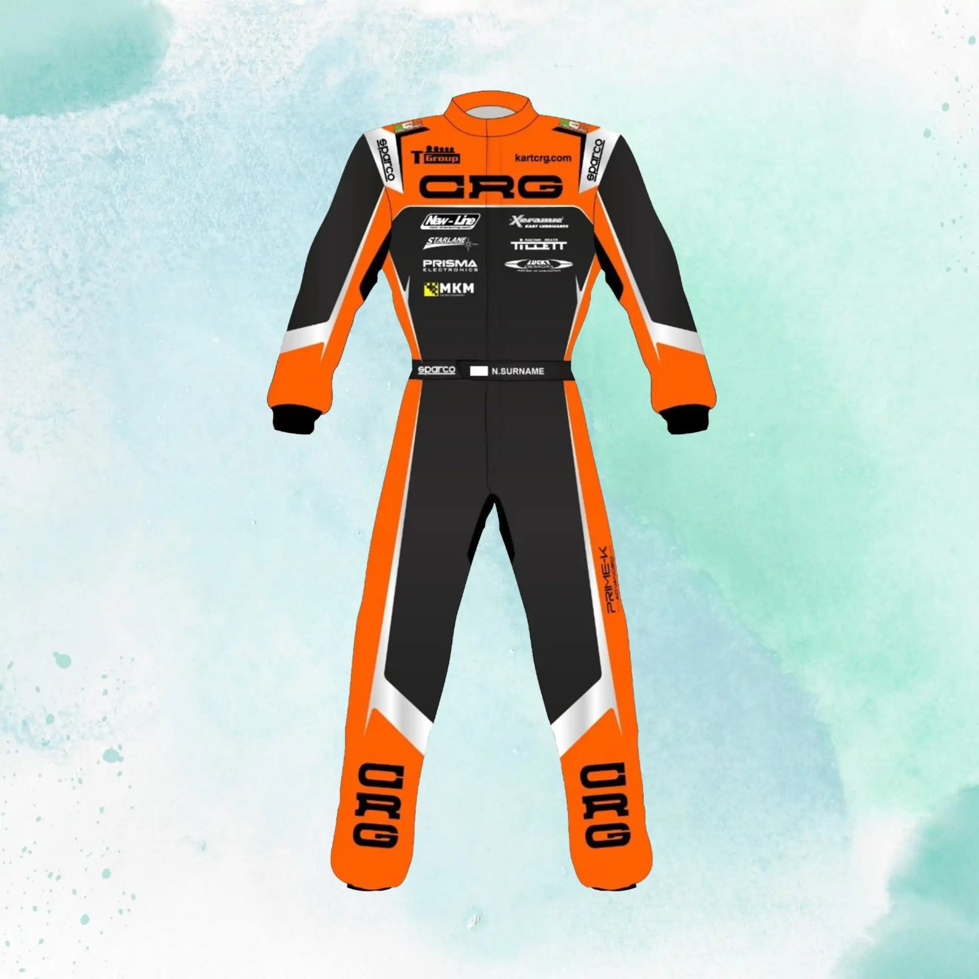 New 2025 CRG Go Karting Overall Sublimation Printed Go Kart Racing Suit
