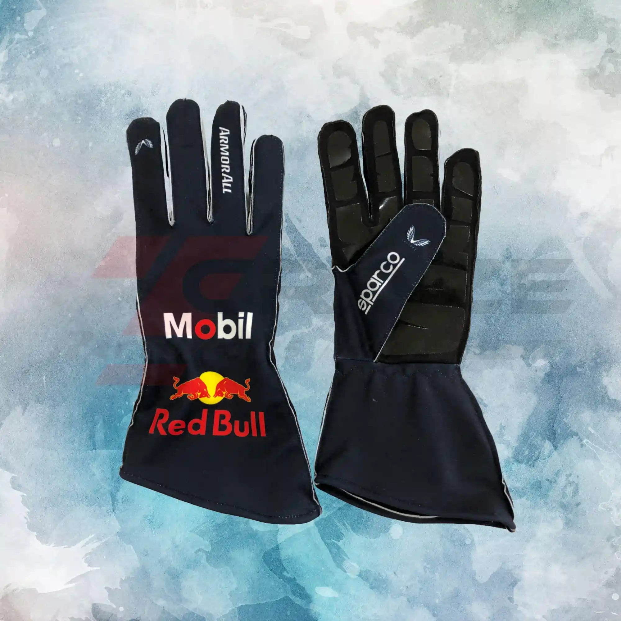 2025 Max Verstappen Race Red Bull F1 Gloves / New Max Verstappen F1 Replica Race Gloves