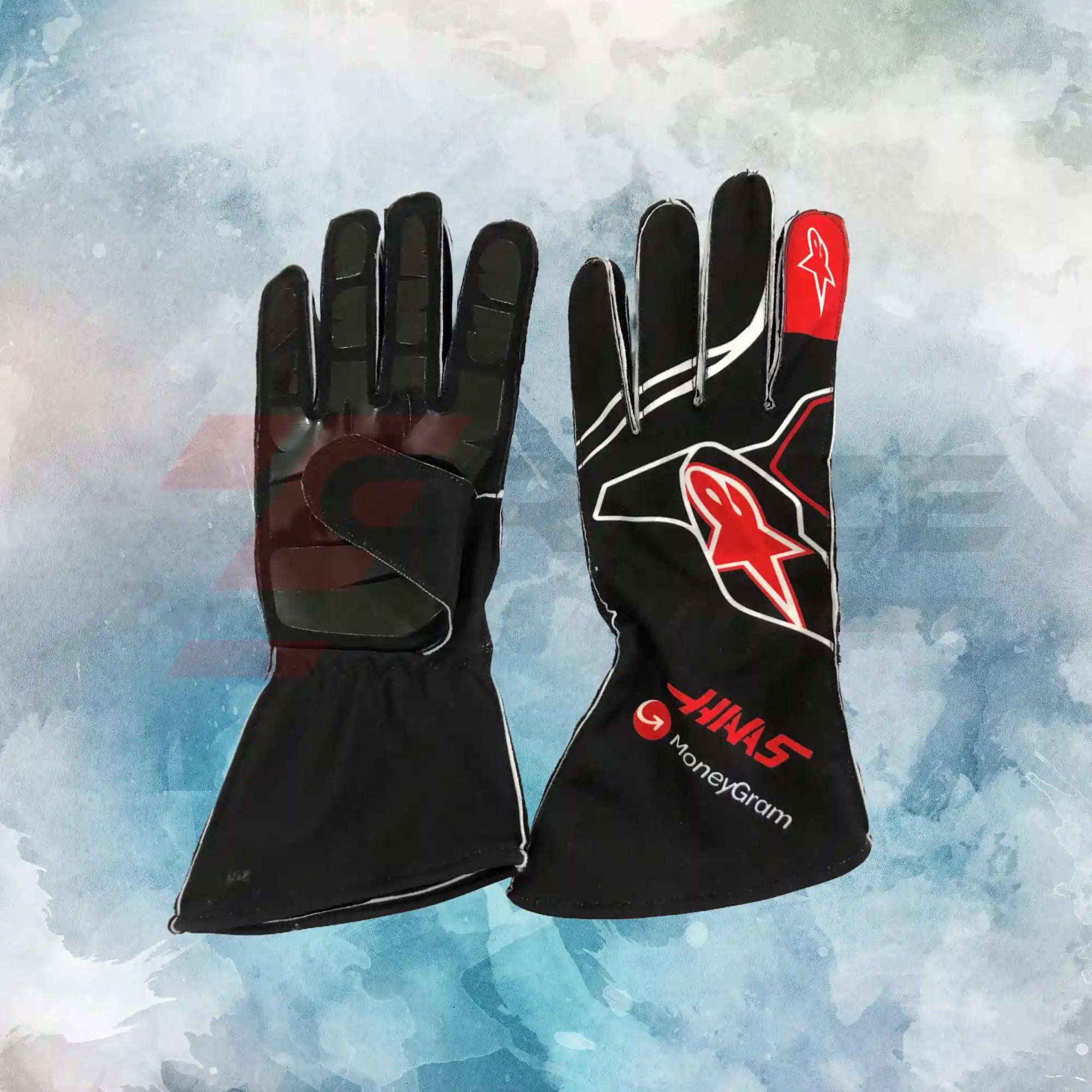 2025 Haas F1 Team Gloves / New MoneyGram Haas F1 Team Replica Race Gloves