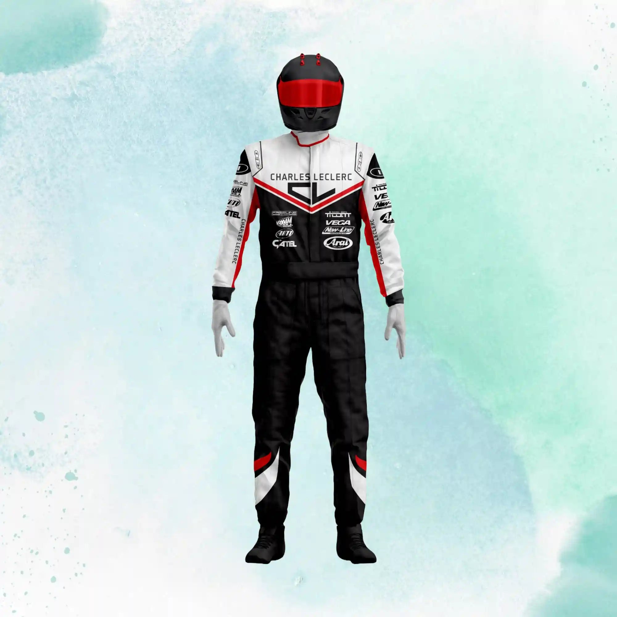 Charles Leclerc 2020 Overall Go Kart Racing Sublimation Printed Suit