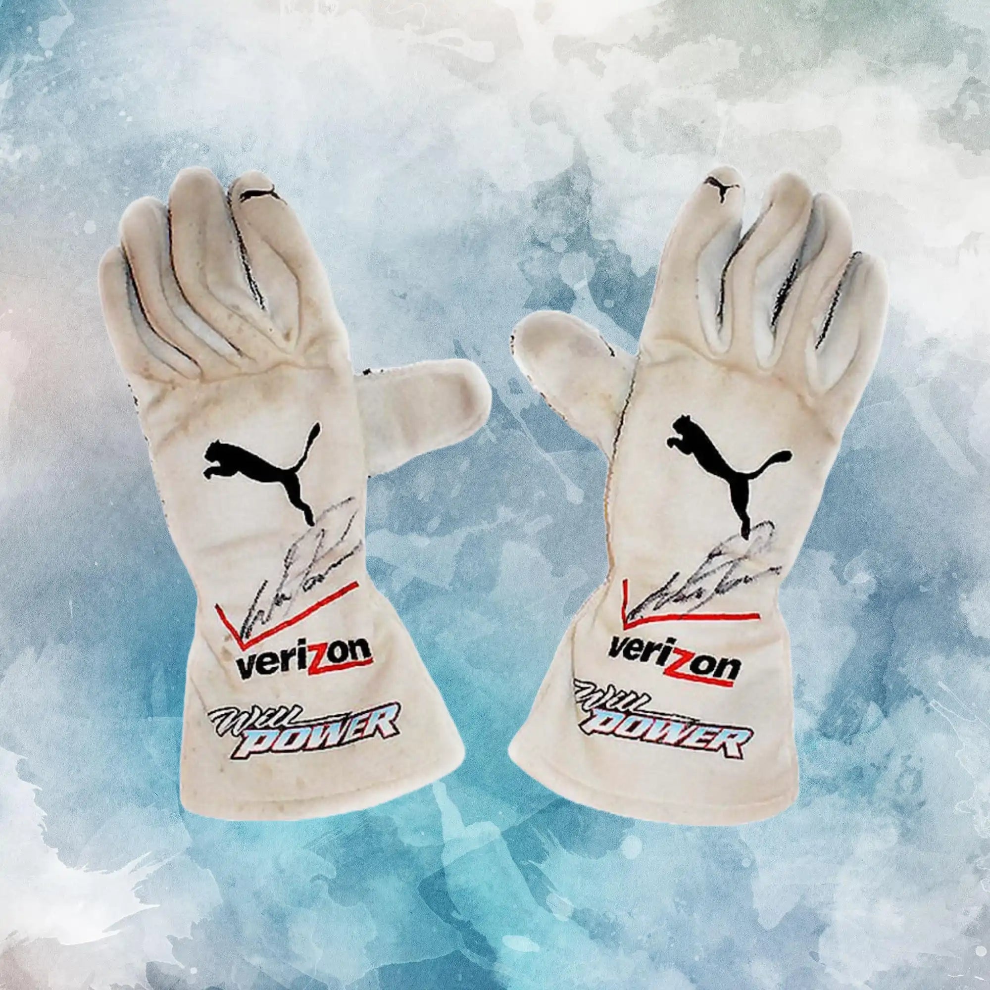 2015 Will Power Race Verizon Team Penske IndyCar Gloves / Penske IndyCar Replica Race Gloves