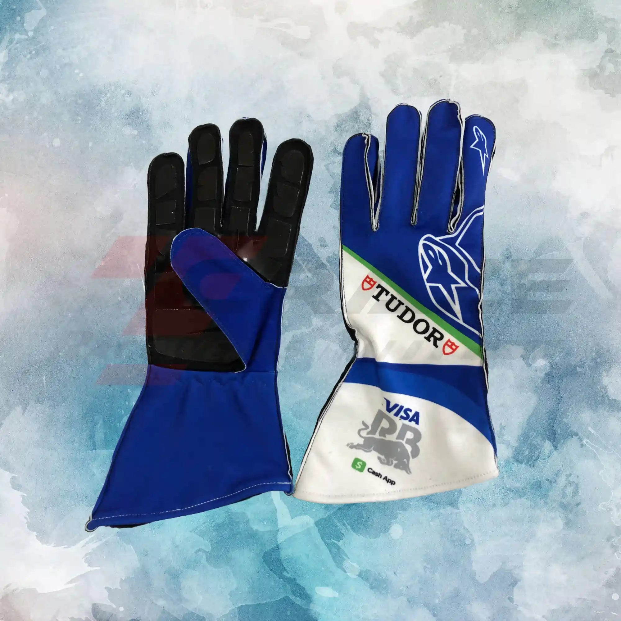 2025 Racing Bulls Visa RB F1 Gloves / New Racing Bulls Visa Cash App RB Replica Race Gloves