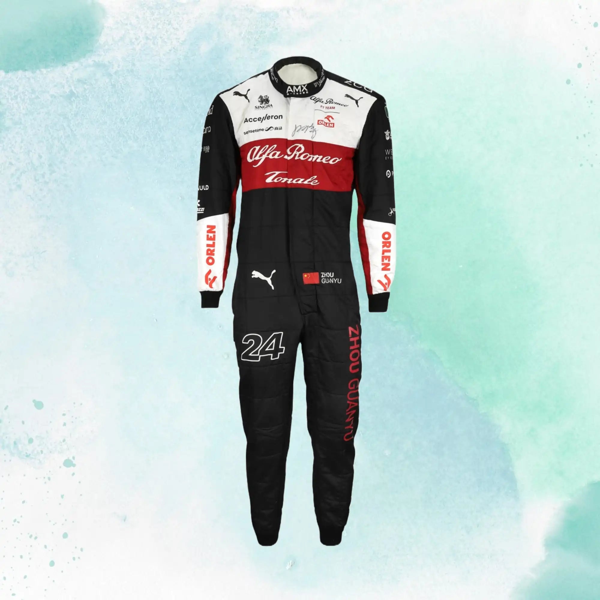2022 Zhou Guanyu F1 Team Replica Racing Suit Alfa Romeo