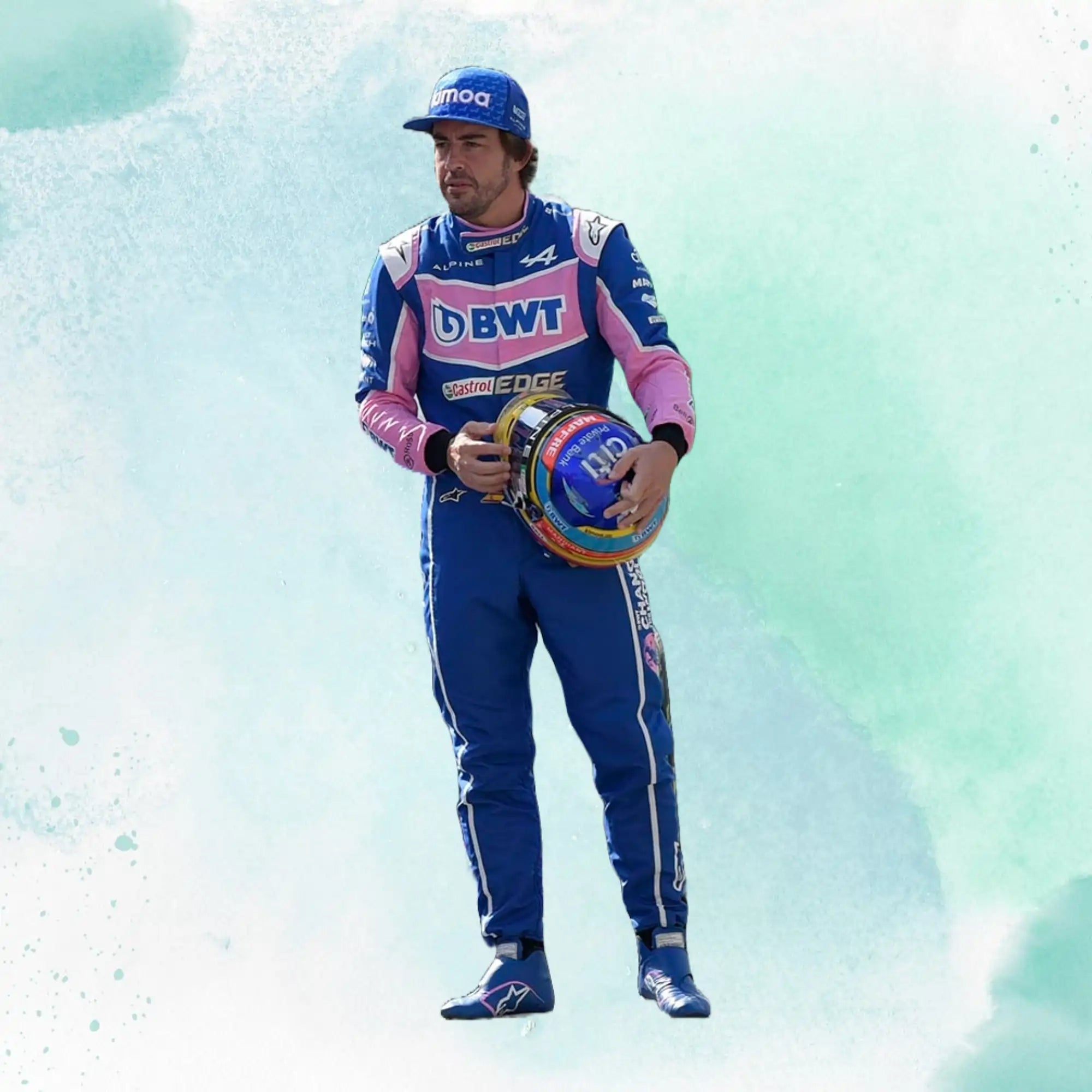 Fernando Alonso 2022 BWT Replica Racing Suit F1 Team Alpine