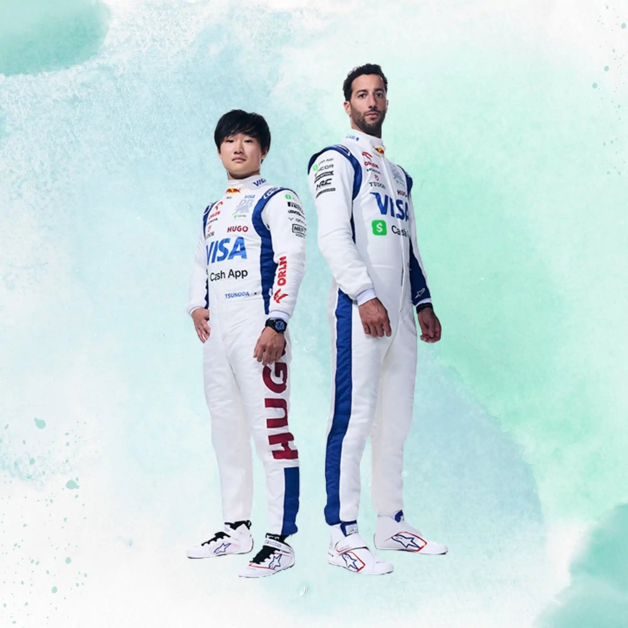 New 2024 F1 Yuki Tsunoda Formula One Team Visa Cash App RB Replica Racing Suit