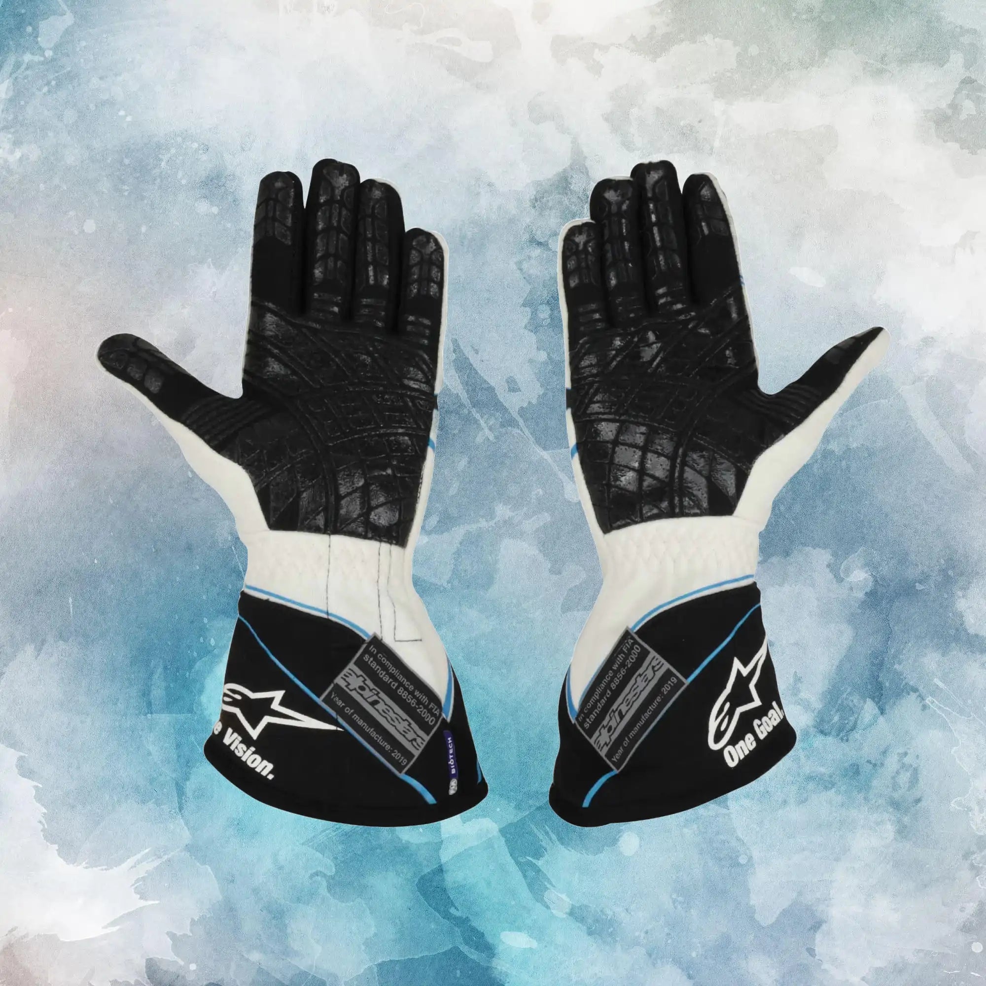 2019 George Russell Monaco GP Williams F1 Gloves / George Russell Replica Race Gloves
