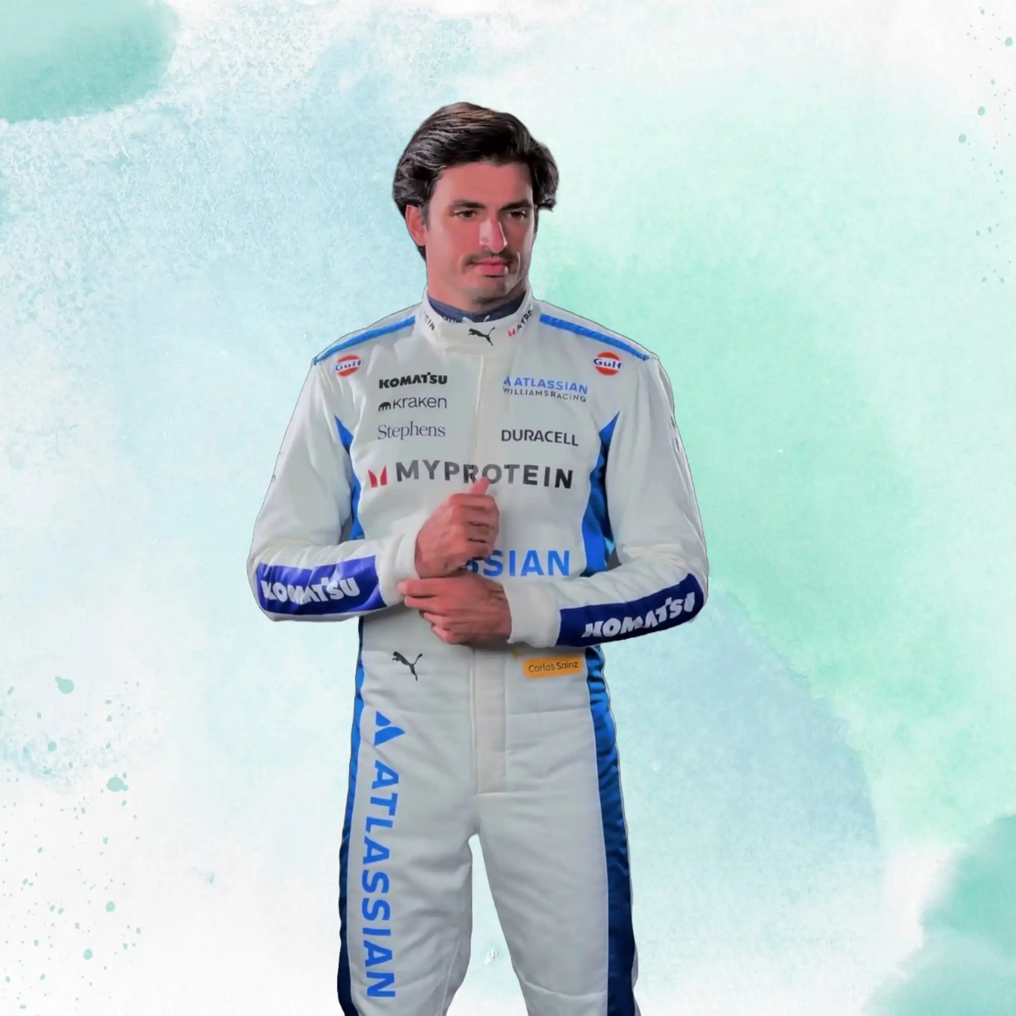 New 2025 Carlos Sainz & Alexander Albon F1 Team Williams Racing Replica Racing Suit