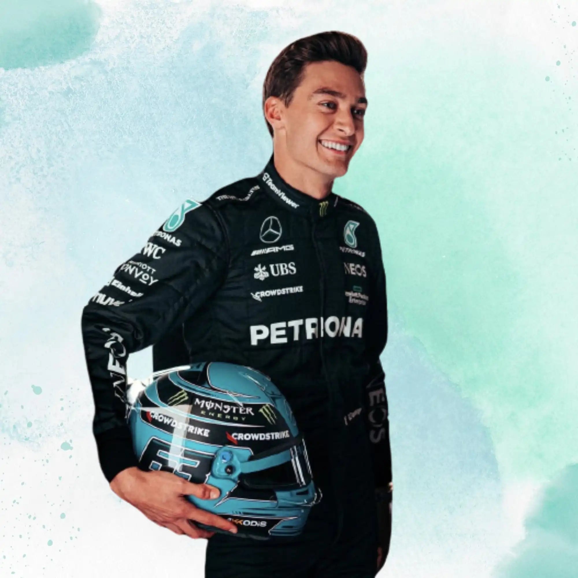 New 2023 George Russell Mercedes-AMG Petronas F1 Team Race Suit Replica