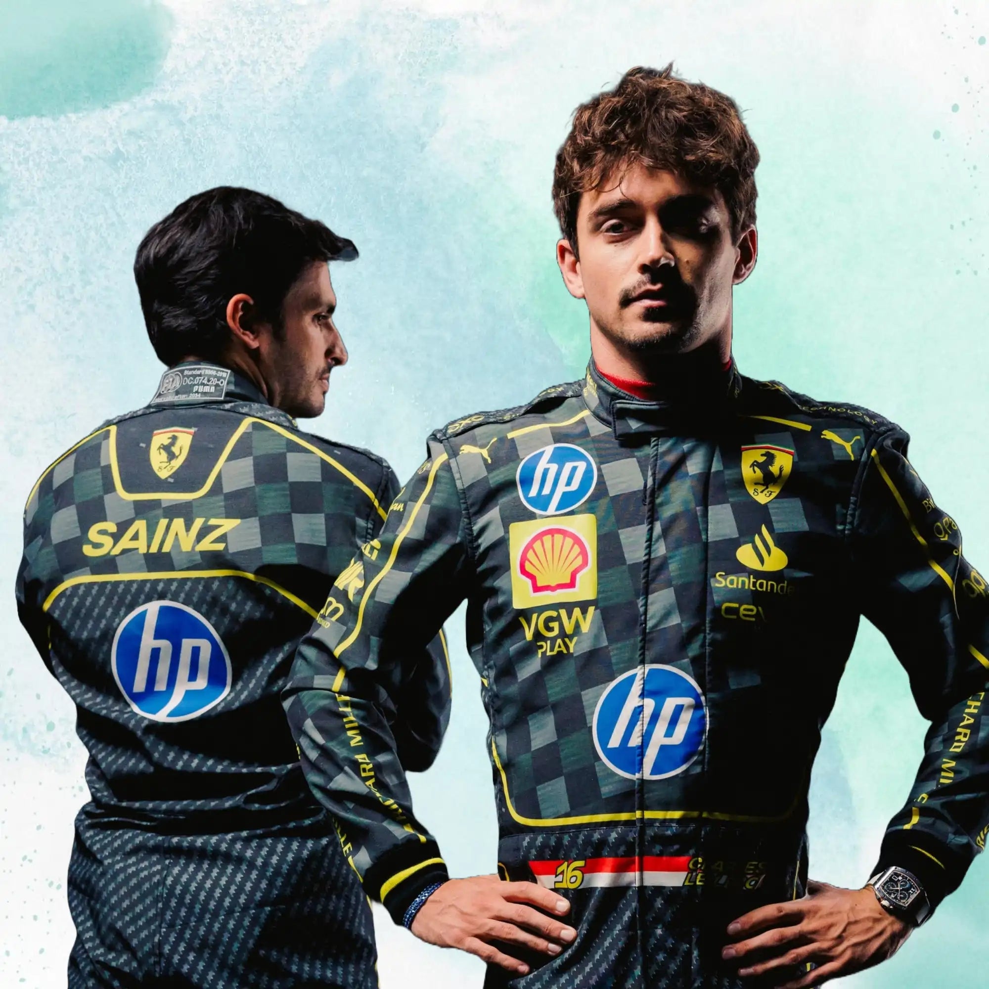 2024 Italy GP Scuderia Ferrari HP F1 Team Replica Racing Suit