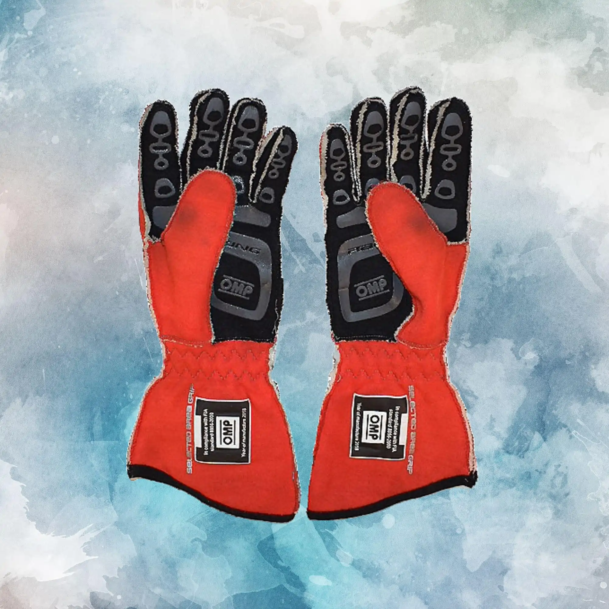 2018 Zach Veach Race Andretti Autosport Gloves / Andretti Autosport Replica Race Gloves