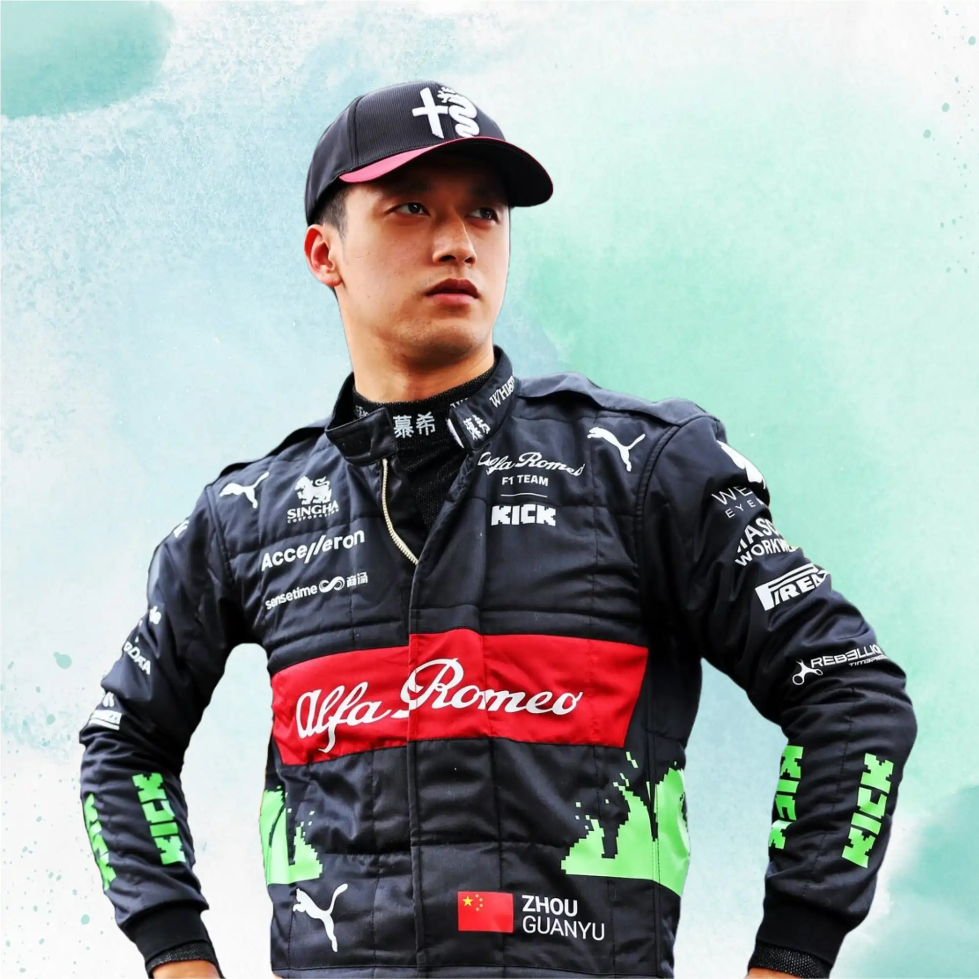 2023 New Valtteri Bottas Belgian Grand Prix F1 Team Alfa Romeo Replica Racing Suit