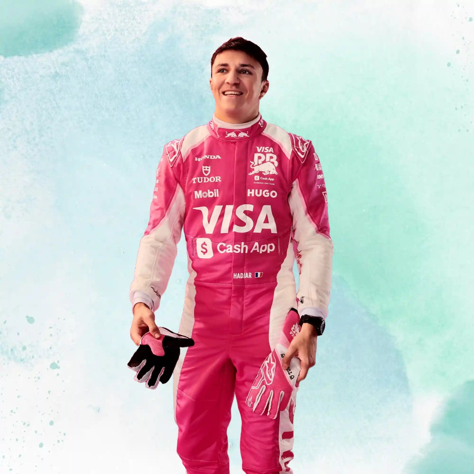 New 2025 Isack Hadjar Miami GP Visa Cash App RB Formula One Team Replica Racing Suit