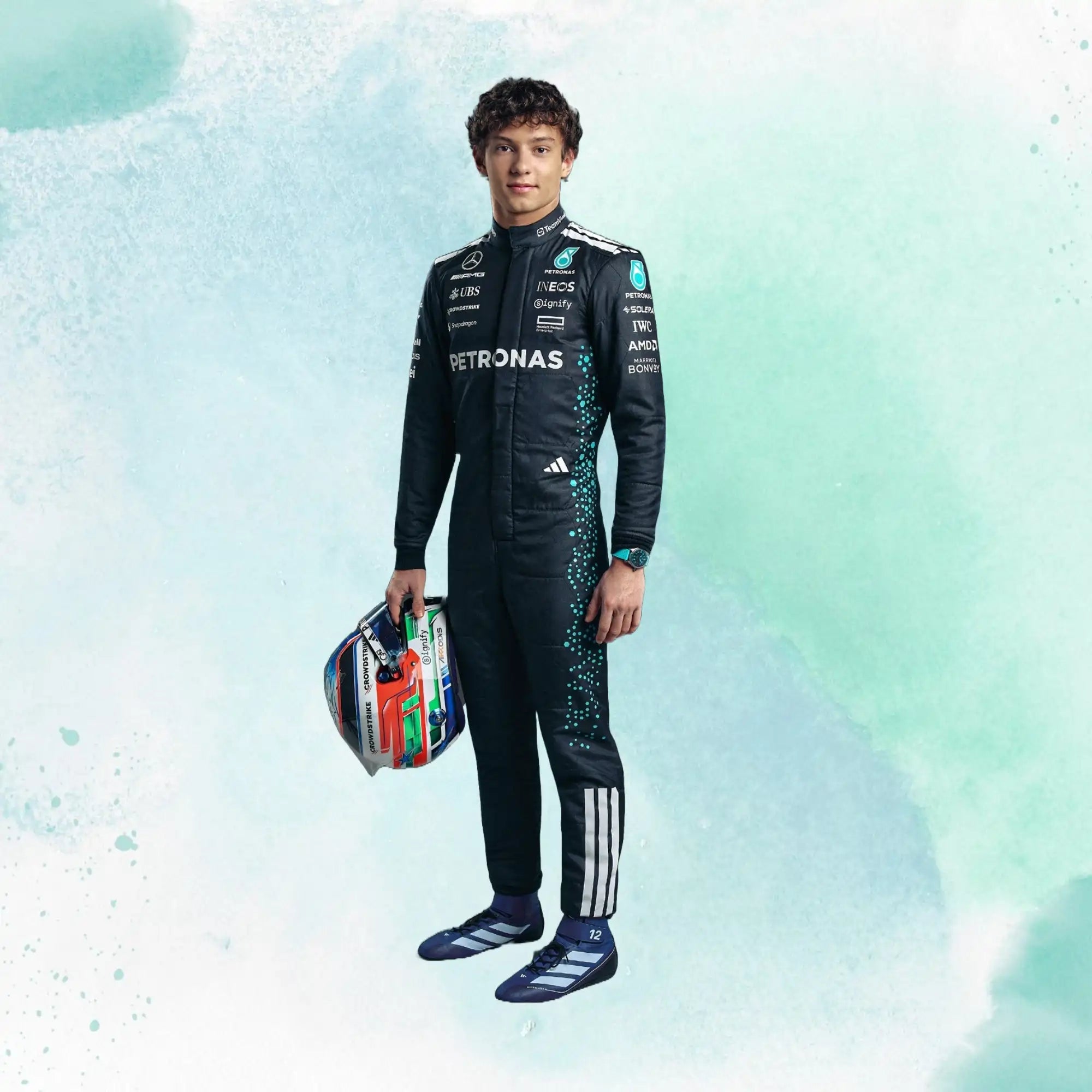 New Andrea Kimi Antonelli 2025 Mercedes AMG F1 Replica Racing Suit