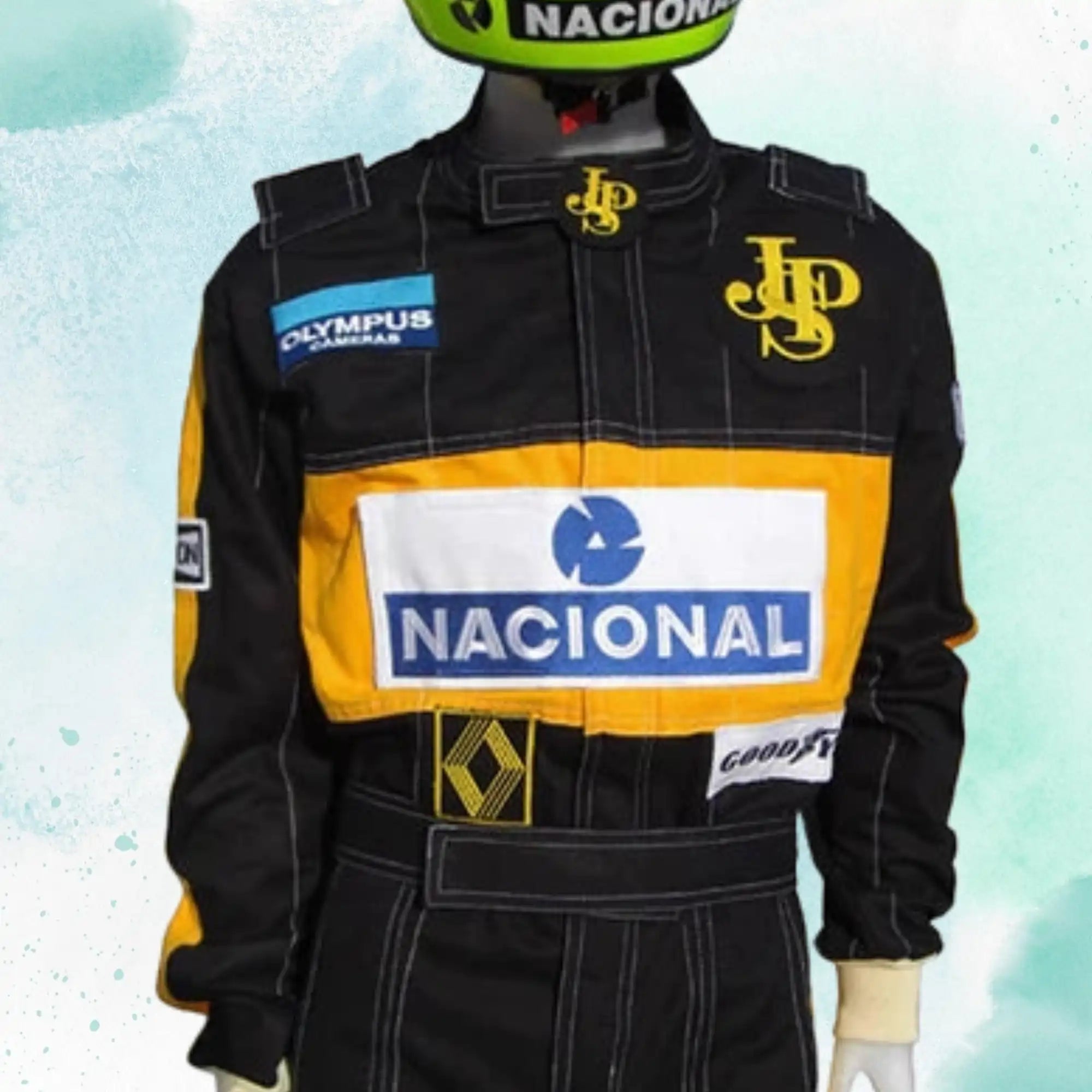 Ayrton Senna 1985 F1 JPS Embroidery Replica Race Suit