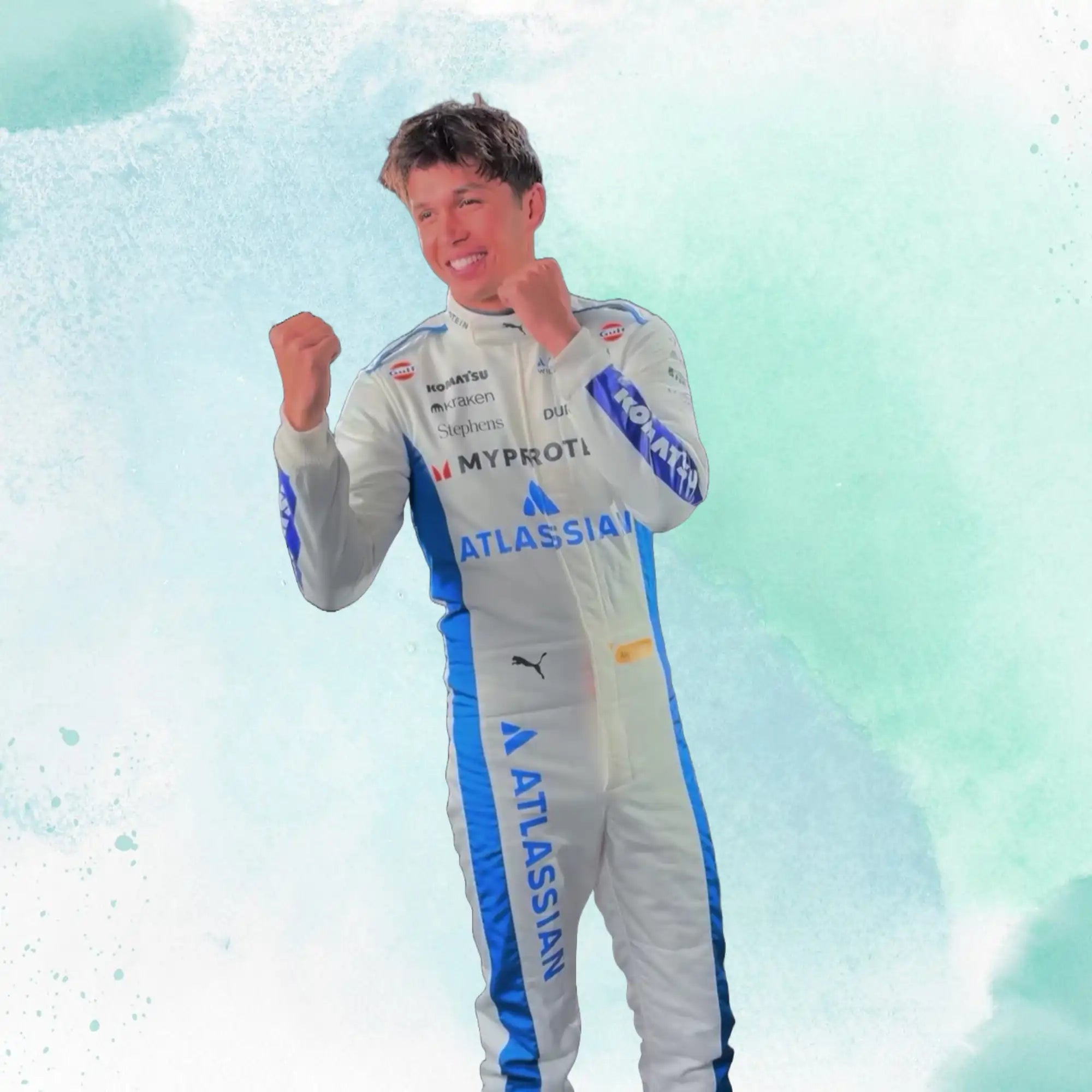 New 2025 Alexander Albon F1 Team Williams Racing Replica Racing Suit