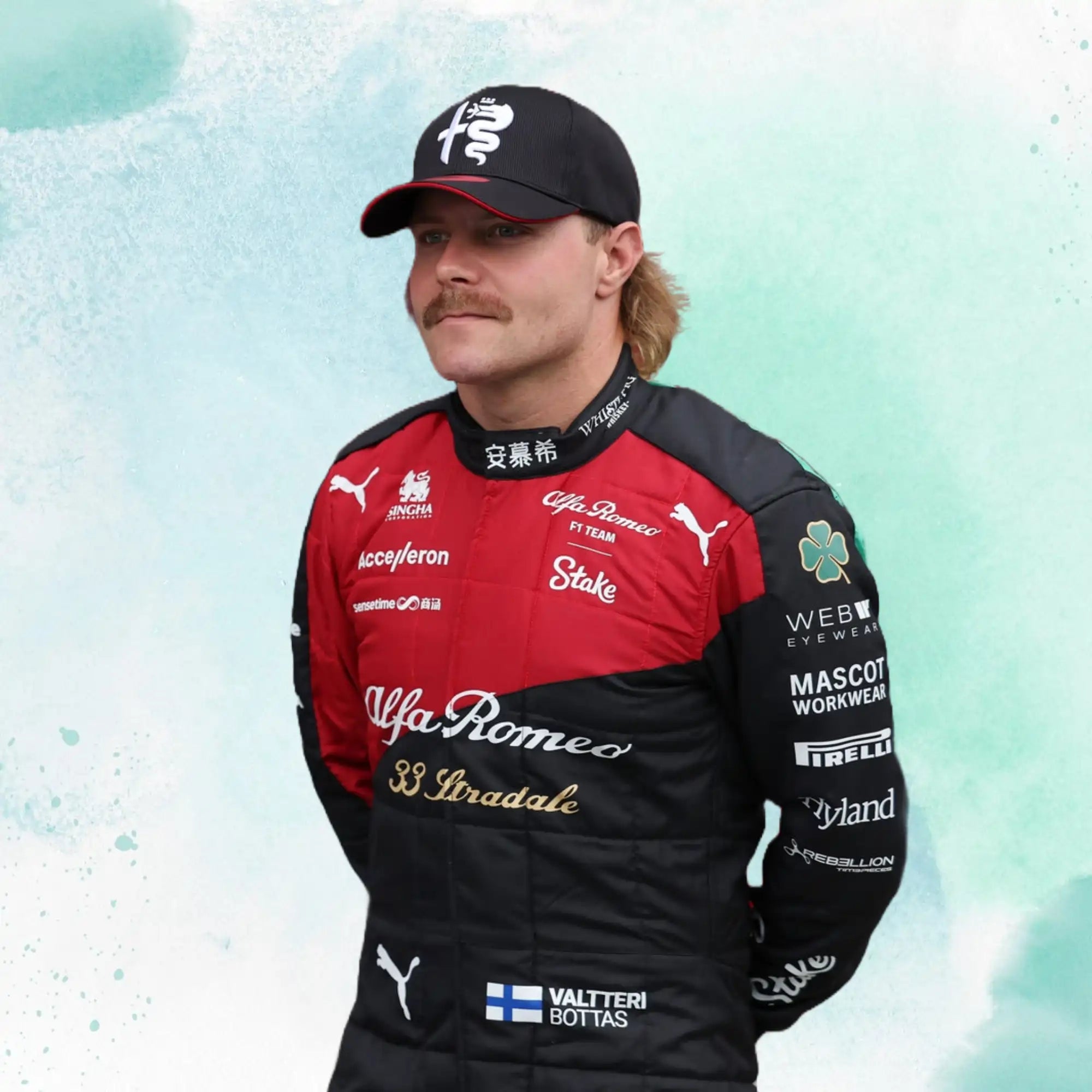 2023 New Valtteri Bottas Italian Grand Prix Replica Racing Suit F1 Team Alfa Romeo