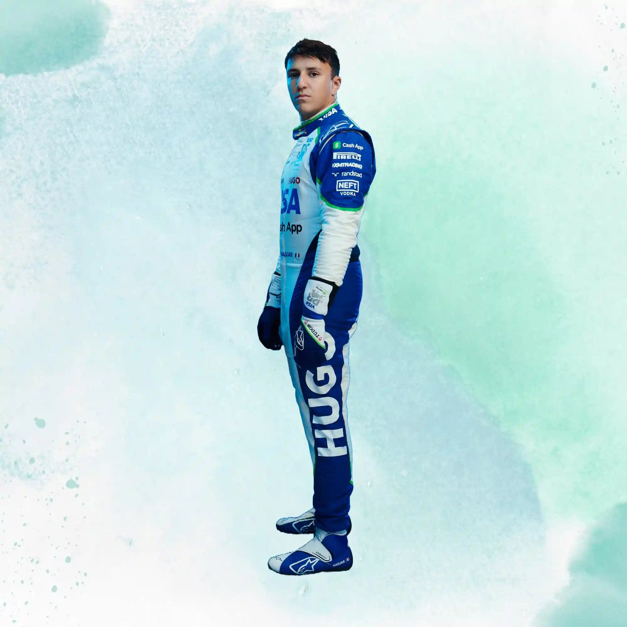 New 2025 Isack Hadjar Visa Cash App RB Formula One Team Replica Racing Suit