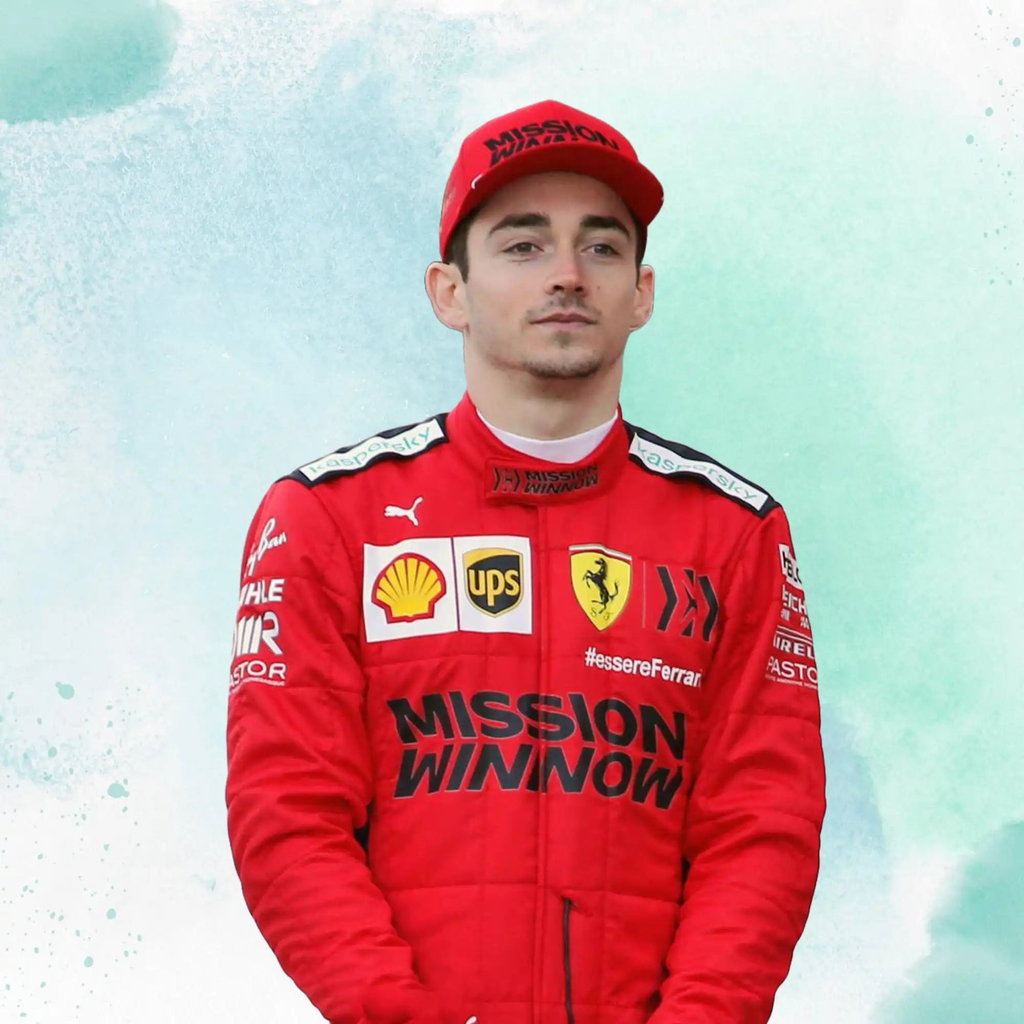 2020 Charles Leclerc Replica Formula 1 Racing Suit Mission Winnow Scuderia Ferrari