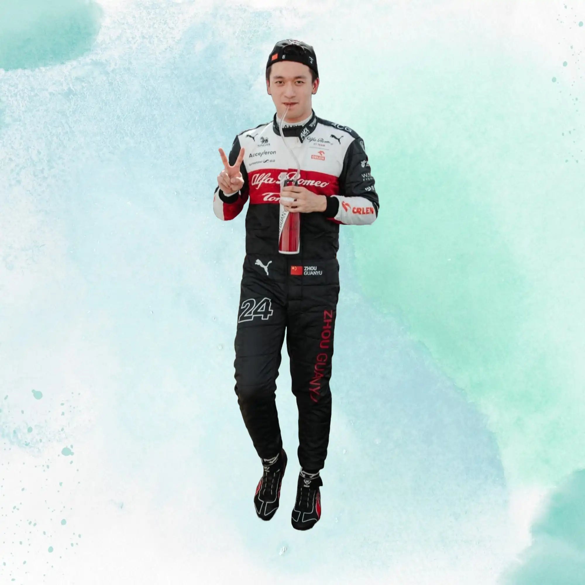 2022 Zhou Guanyu F1 Team Replica Racing Suit Alfa Romeo