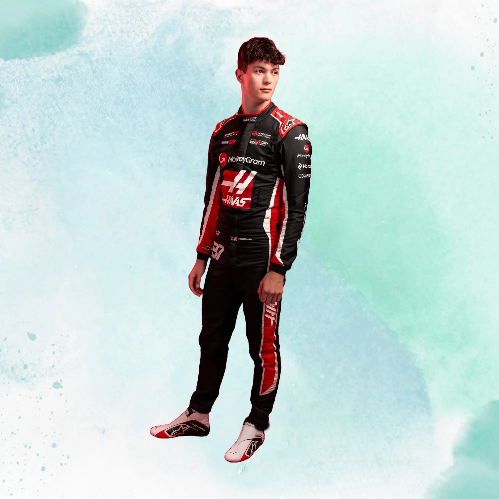 New 2026 Oliver Bearman Formula One MoneyGram Haas F1 Team Replica Racing Suit