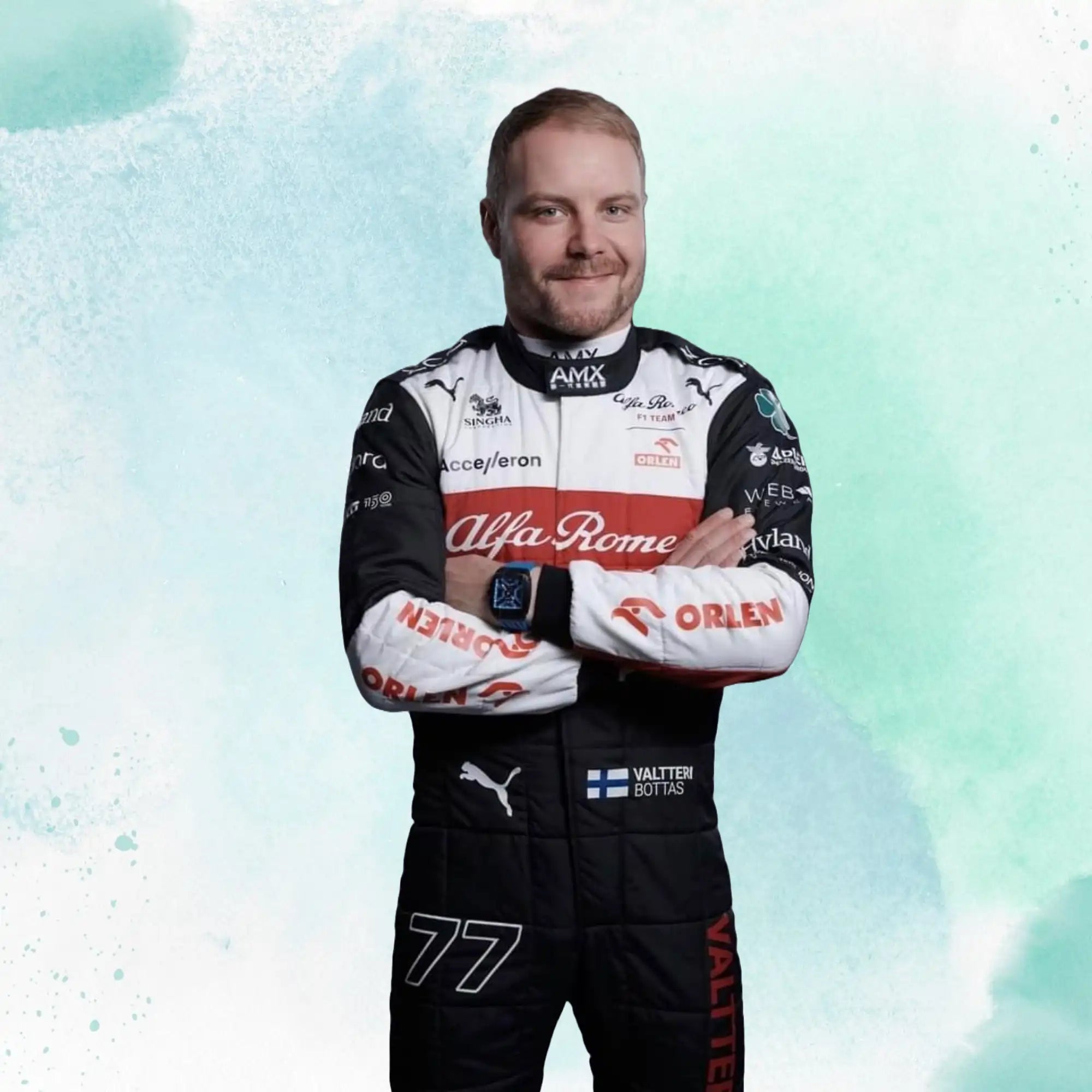 Valtteri Bottas 2022 F1 Team Alfa Romeo Replica Racing Suit