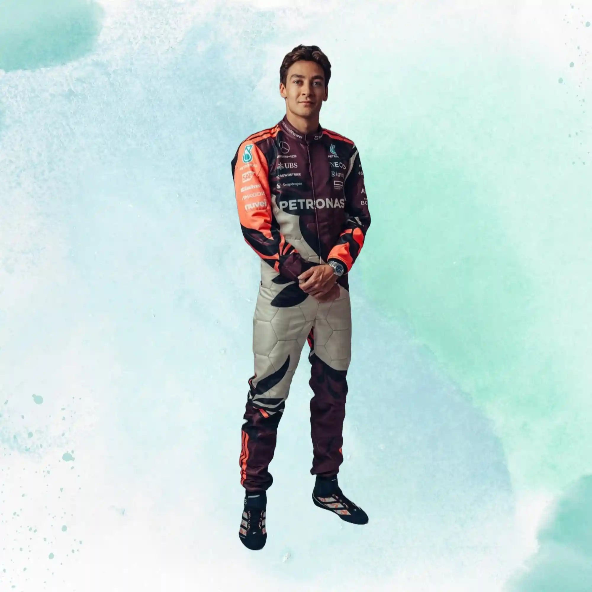 New 2025 Miami Grand Prix George Russell Mercedes AMG F1 Replica Racing Suit