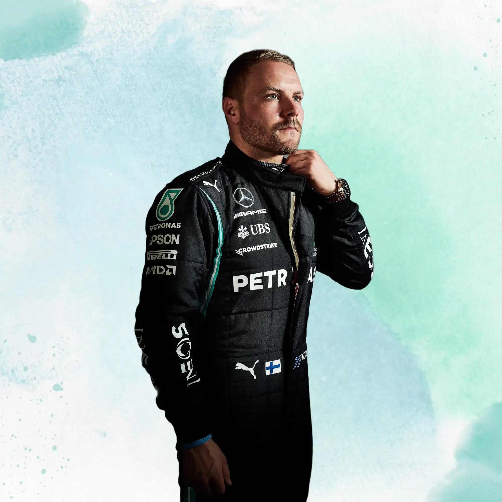 Valtteri Bottas 2021 Mercedes-AMG Petronas F1 Team Replica Racing Suit