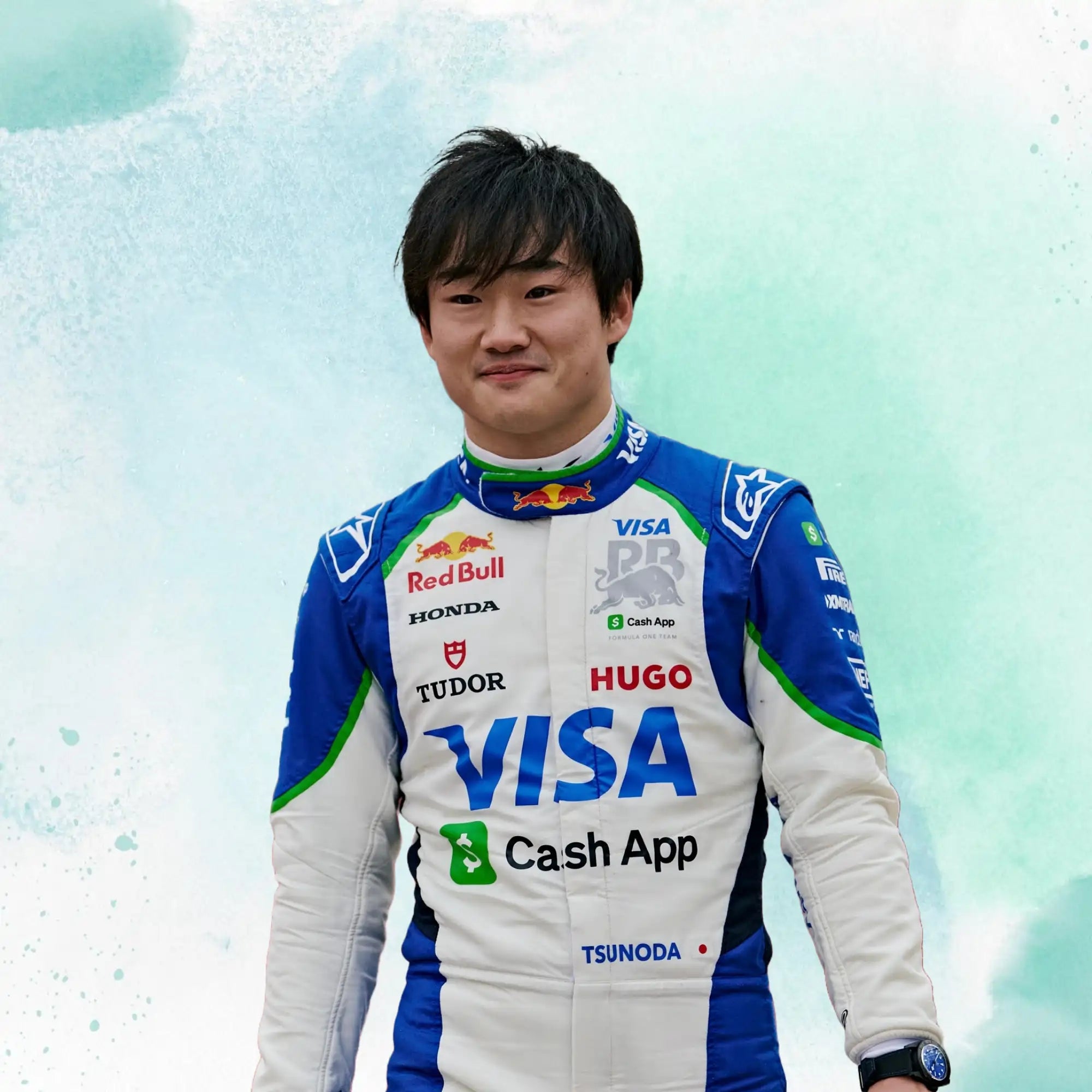 New 2025 Yuki Tsunoda Formula One Team Visa Cash App RB Replica Racing Suit