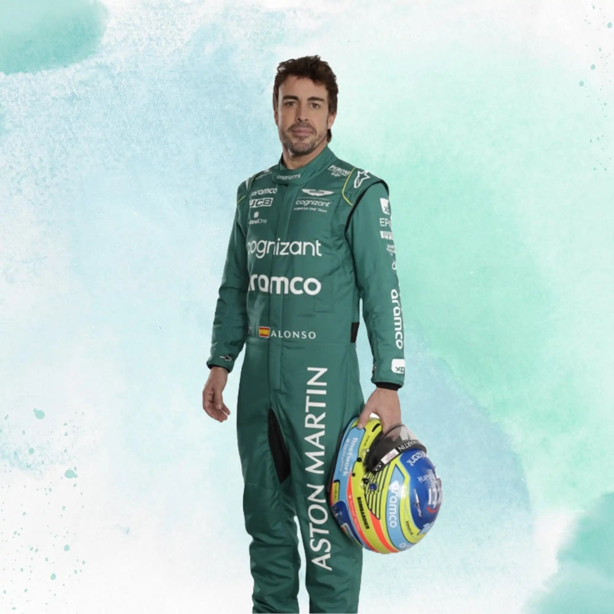 New Fernando Alonso 2023 F1 Team Aston Martin Replica Racing Suit