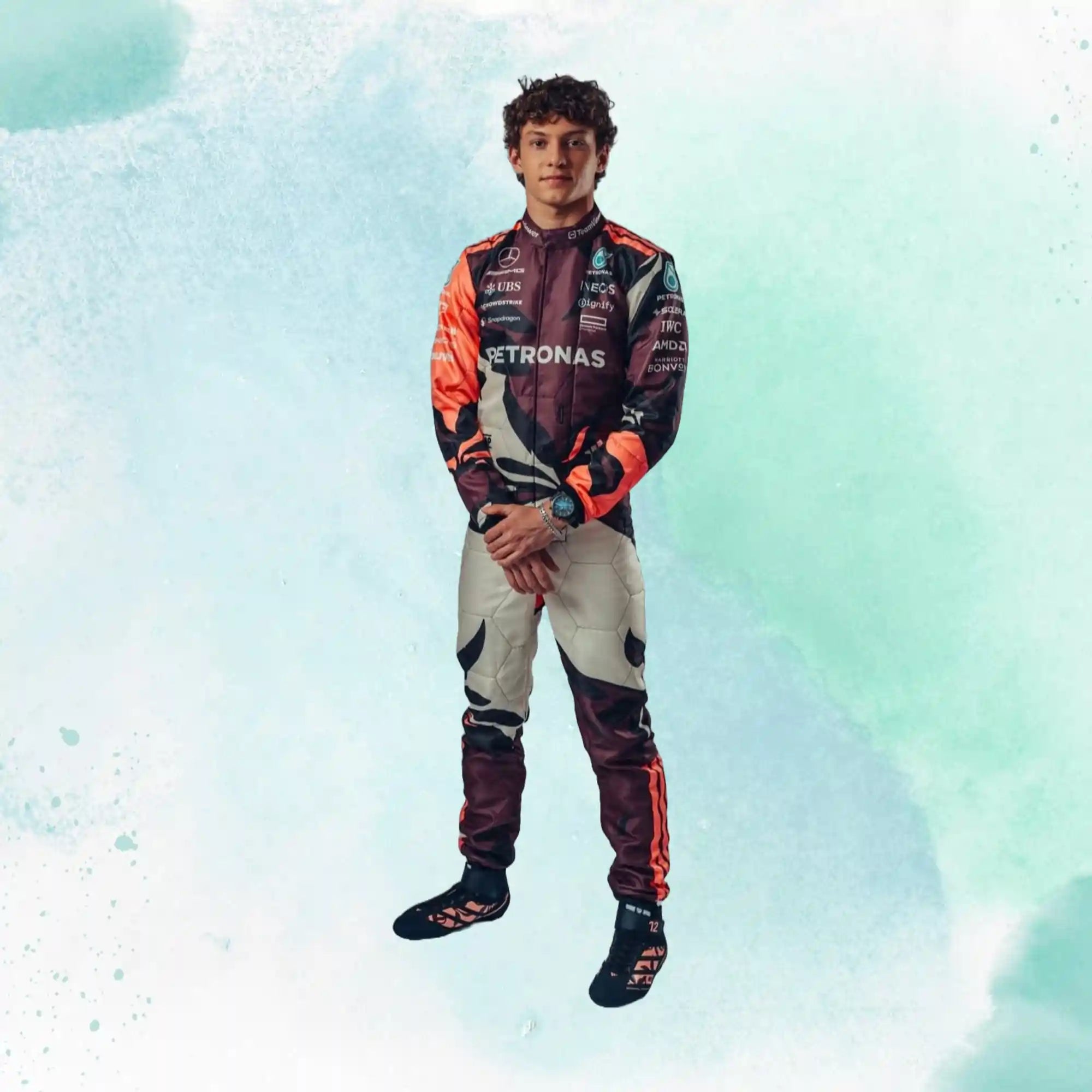New Andrea Kimi Antonelli 2025 Miami GP Mercedes AMG F1 Replica Racing Suit