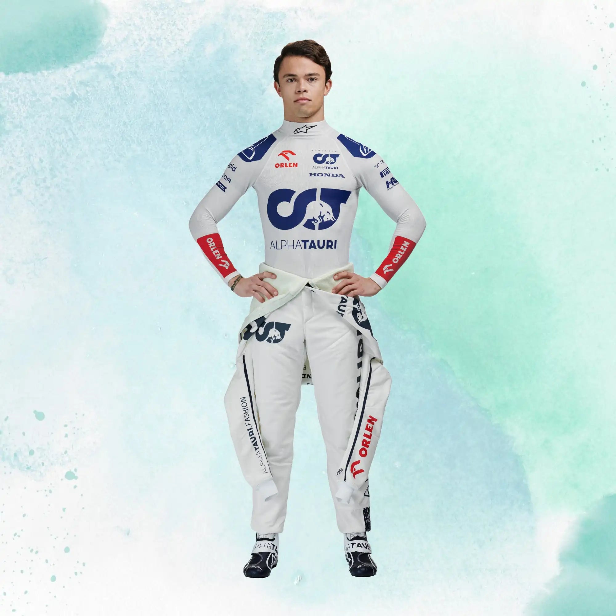 New Nyck De Vries 2023 Replica Race Suit F1 Team Alphatauri