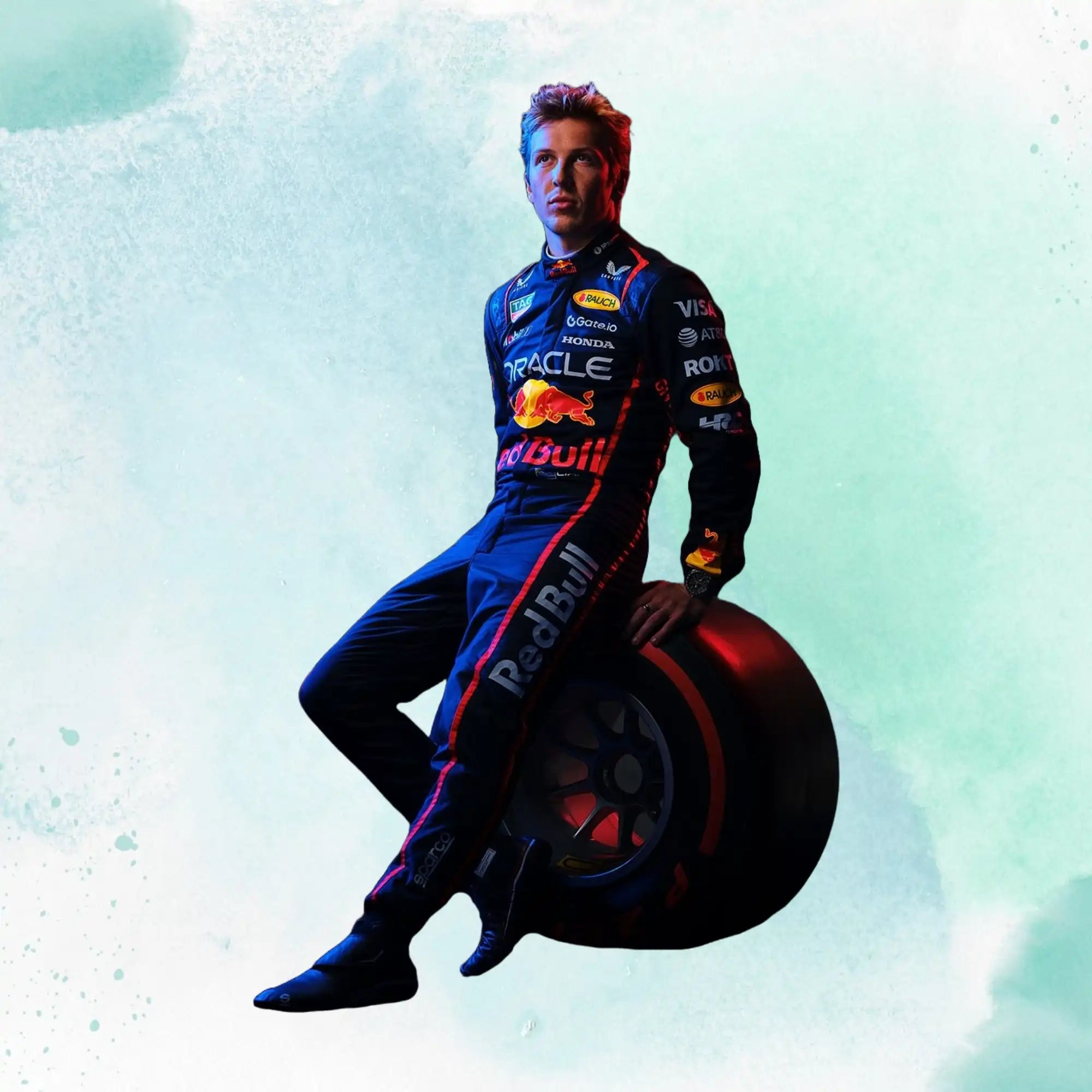 New 2025 Liam Lawson Red Bull F1 Team Replica Race Suit