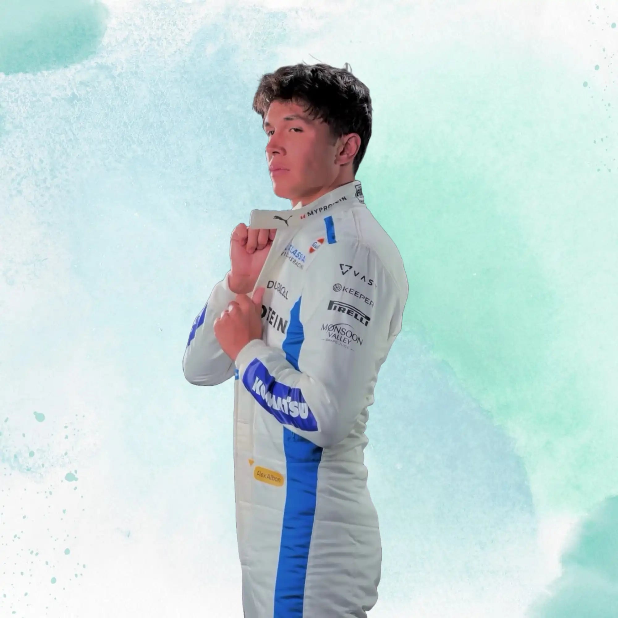 New 2025 Alexander Albon F1 Team Williams Racing Replica Racing Suit
