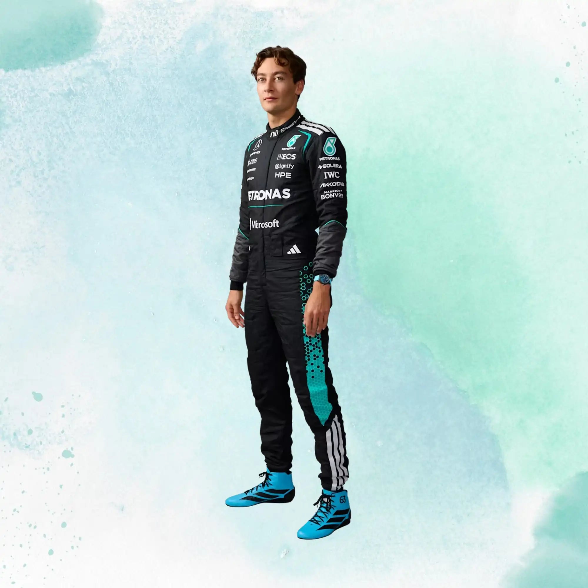 New 2026 George Russell & Kimi Antonelli Formula One Mercedes AMG F1 Replica Racing Suit