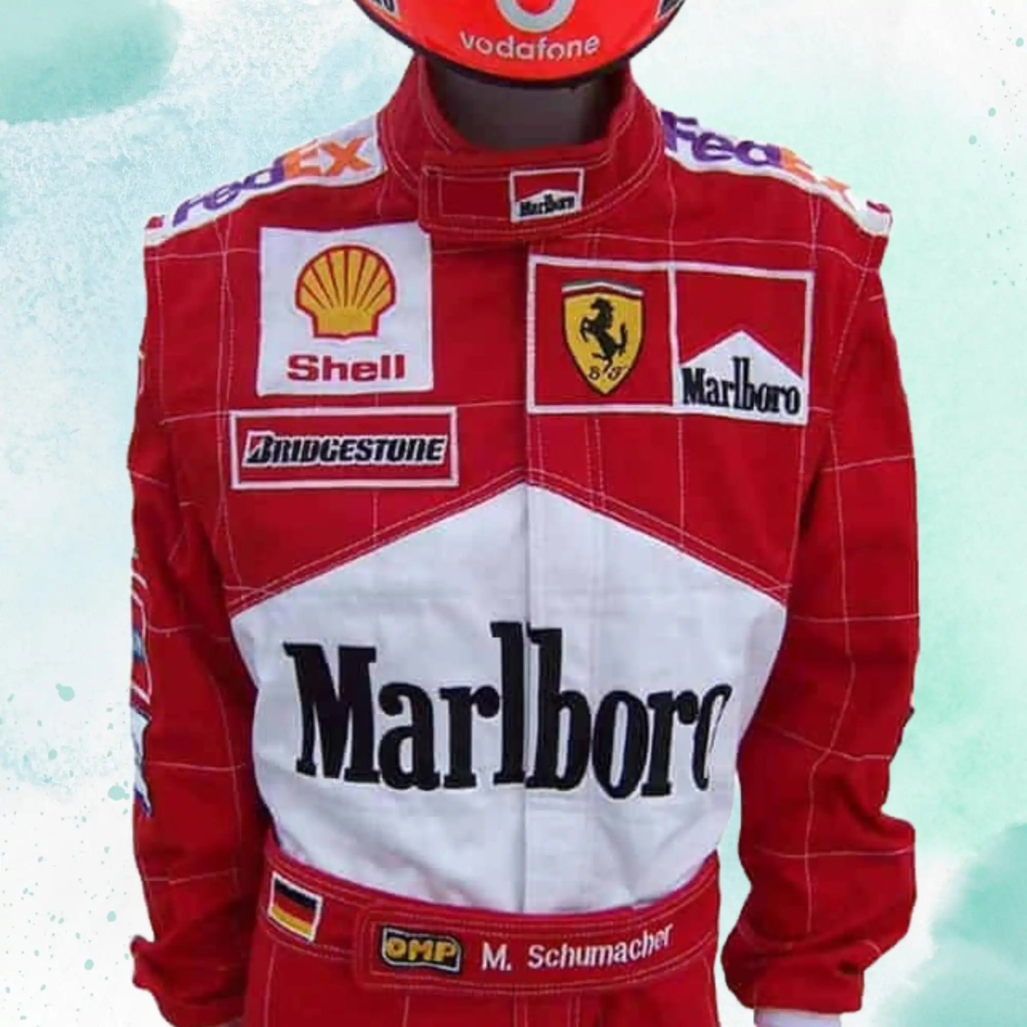 Michael Schumacher 2001 Ferrari F1 Embroidery / Patch Replica Race Suit