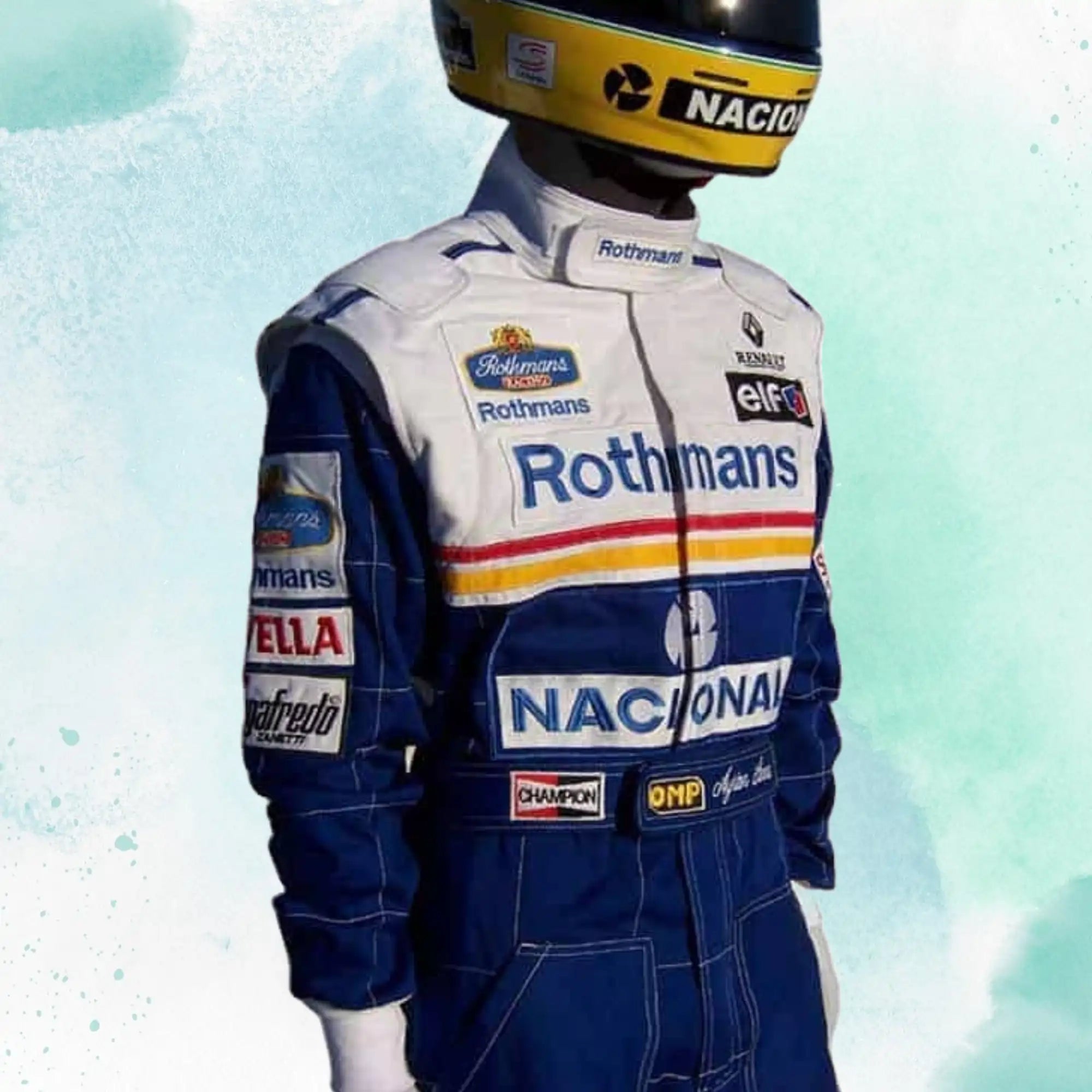 Ayrton Senna 1994 Williams F1 Replica Racing Embroidery / Patch Suit