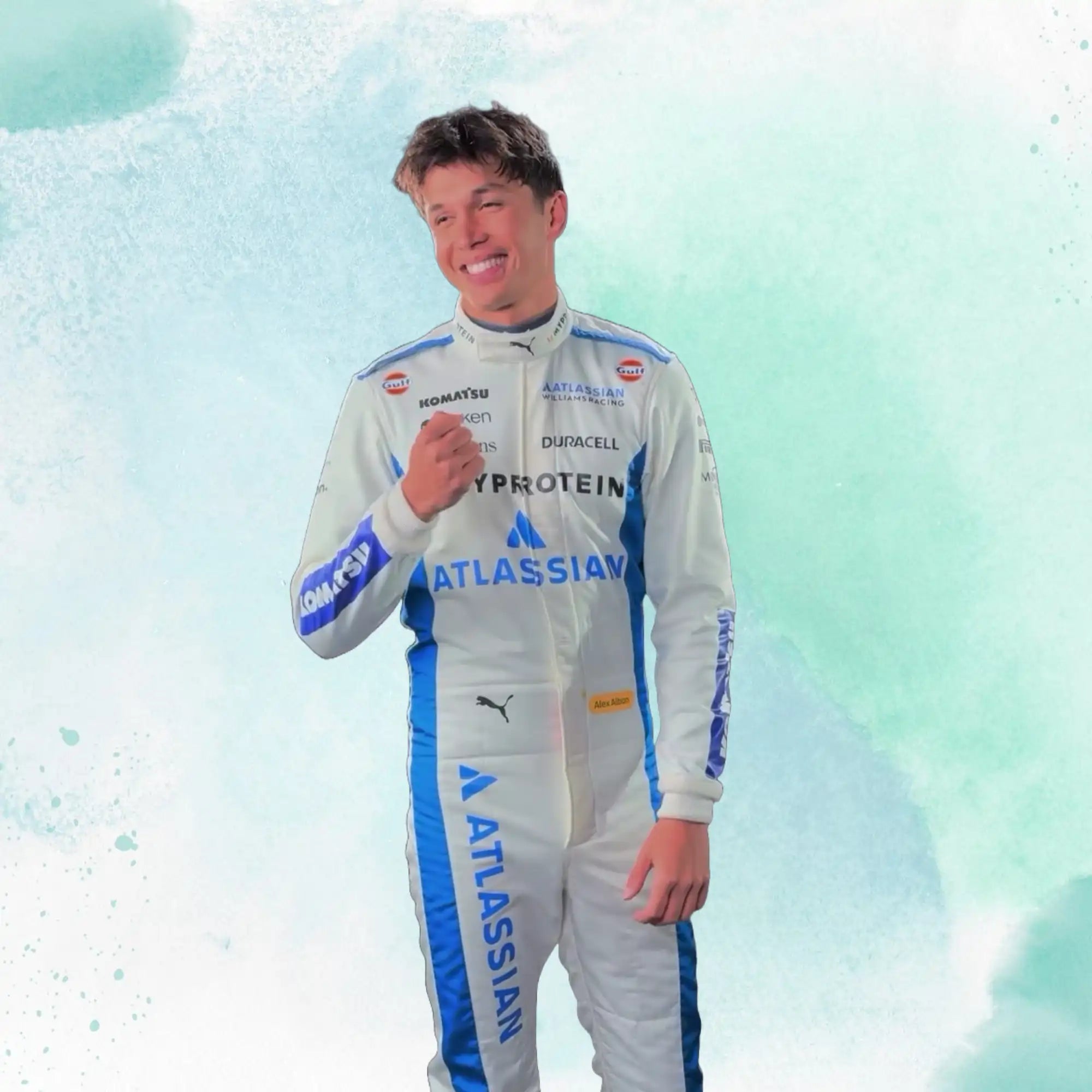 New 2025 Carlos Sainz & Alexander Albon F1 Team Williams Racing Replica Racing Suit