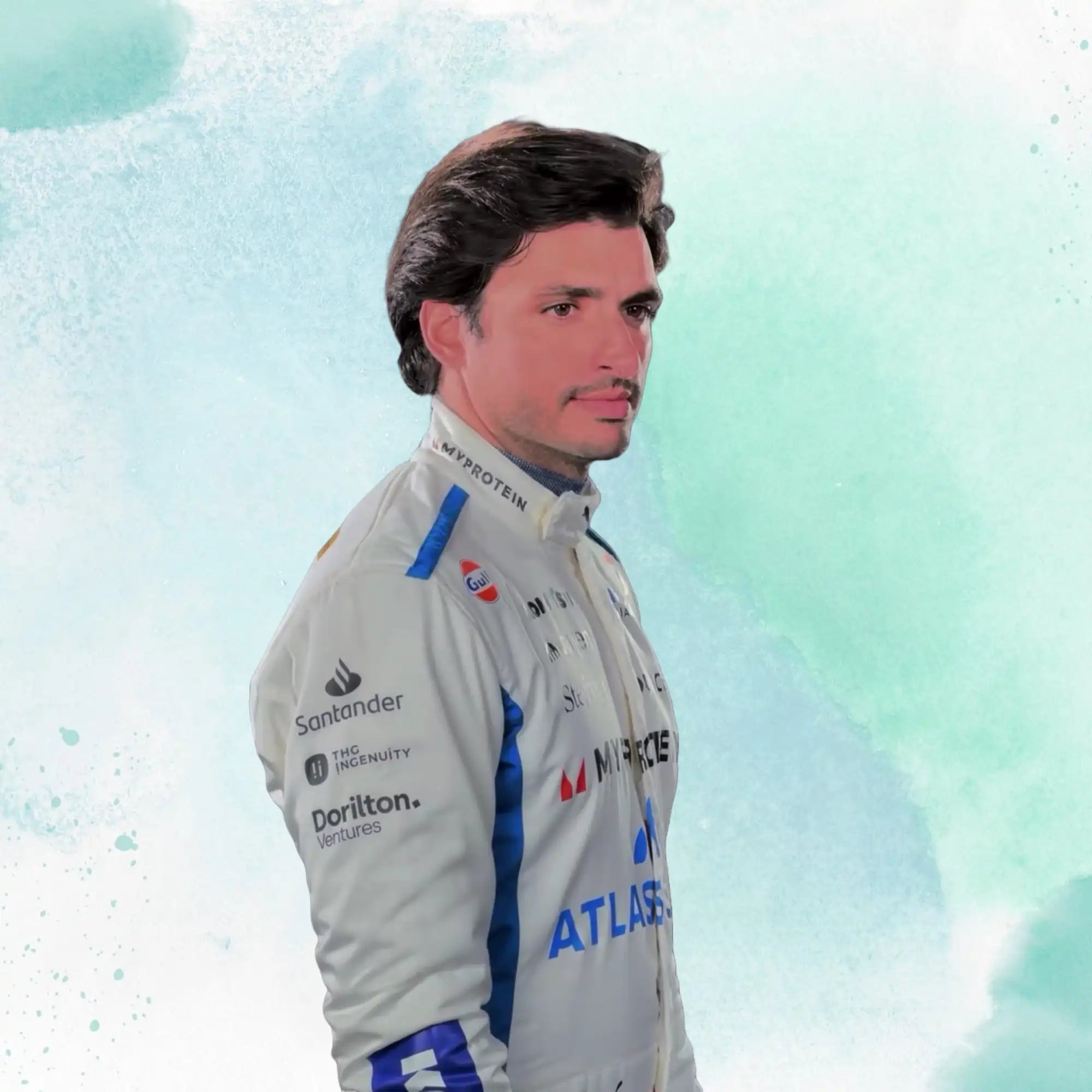 New 2025 Carlos Sainz & Alexander Albon F1 Team Williams Racing Replica Racing Suit