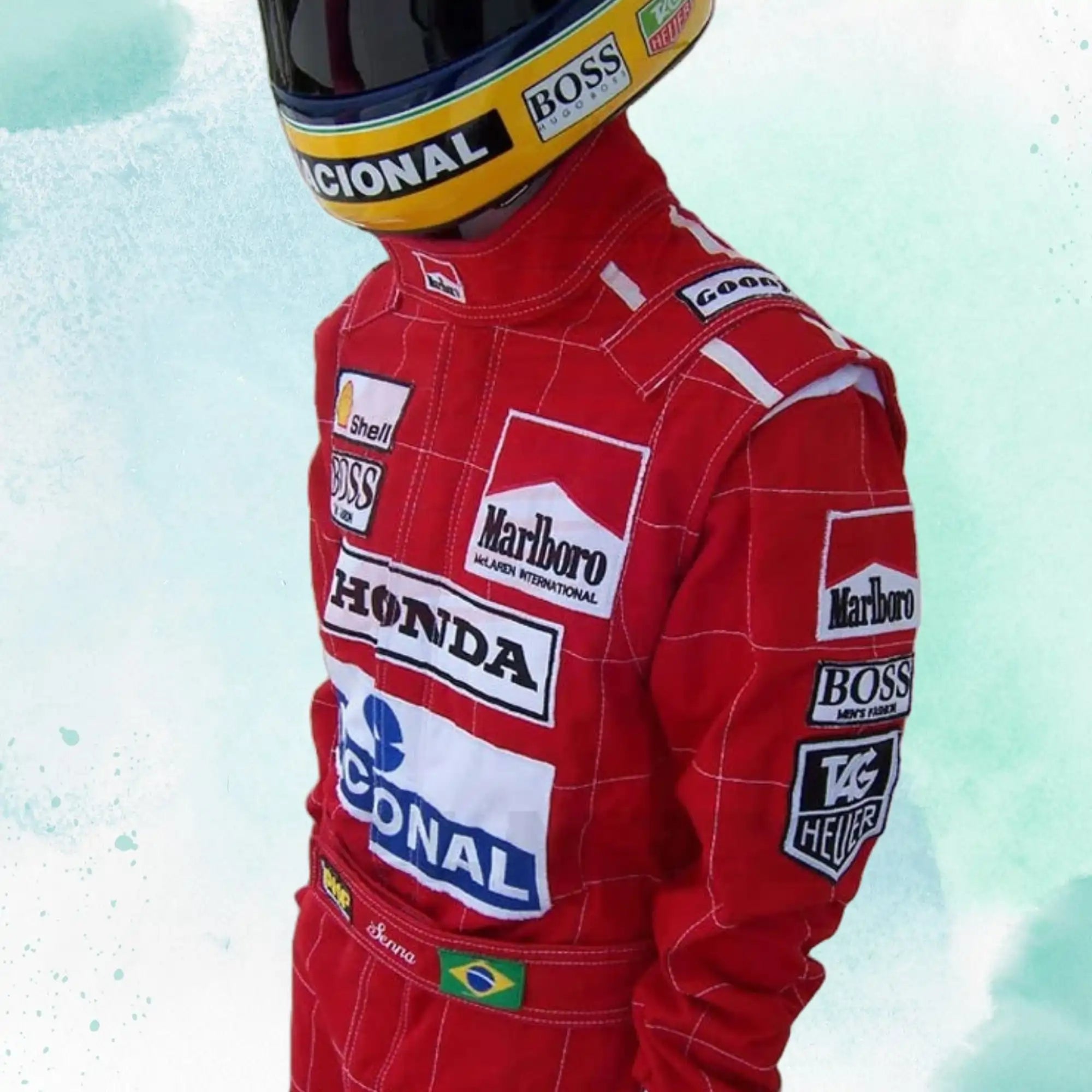 1991 Ayrton Senna Mclaren F1 Embroidery / Patch Replica Race Suit