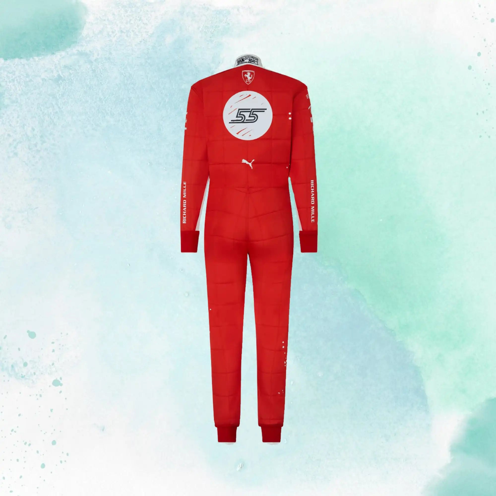 2023 New Las Vegas Carlos Sainz Jr Formula 1 Scuderia Ferrari Replica Race Suit