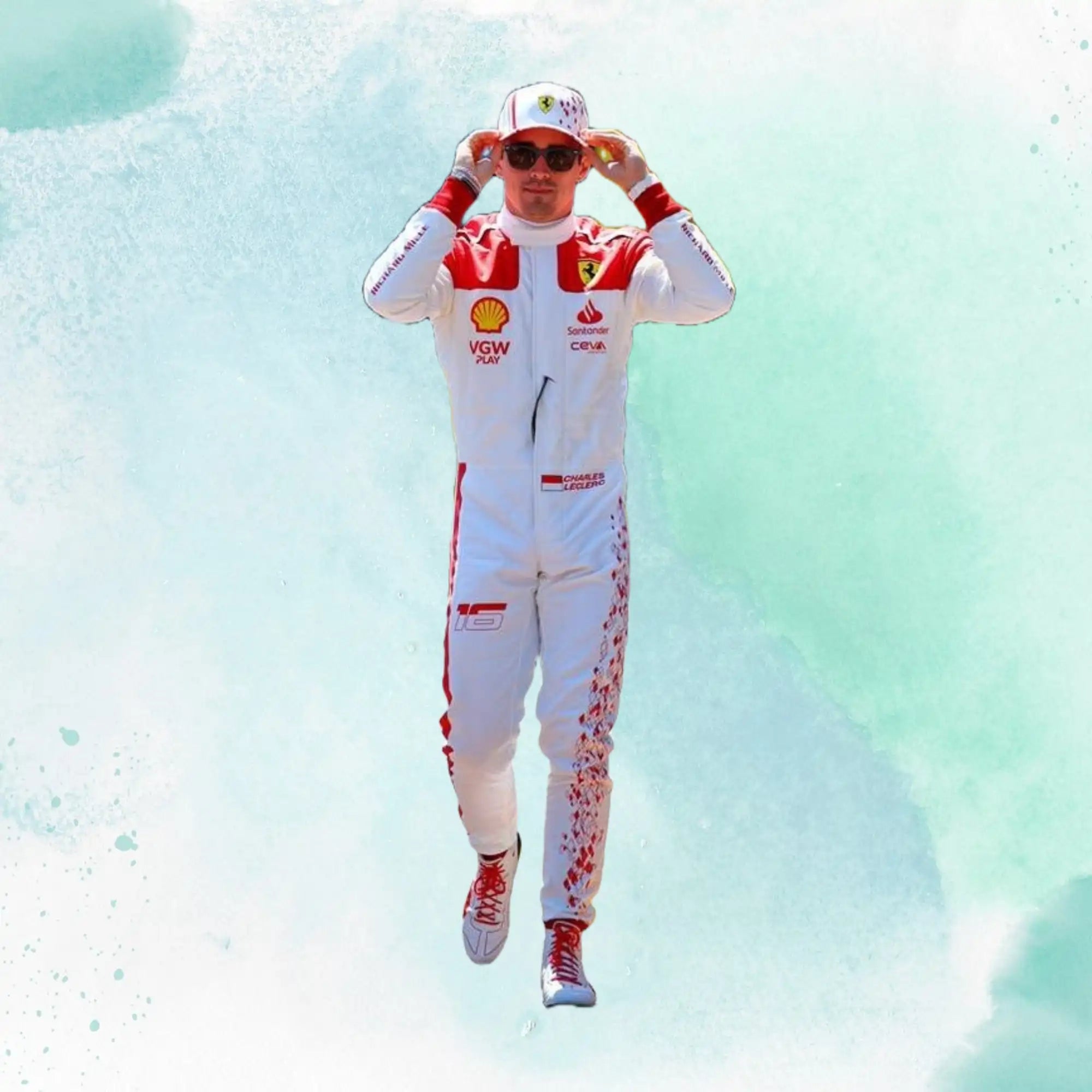 2023 Charles Leclerc Monaco GP Formula 1 Scuderia Ferrari Replica Race Suit