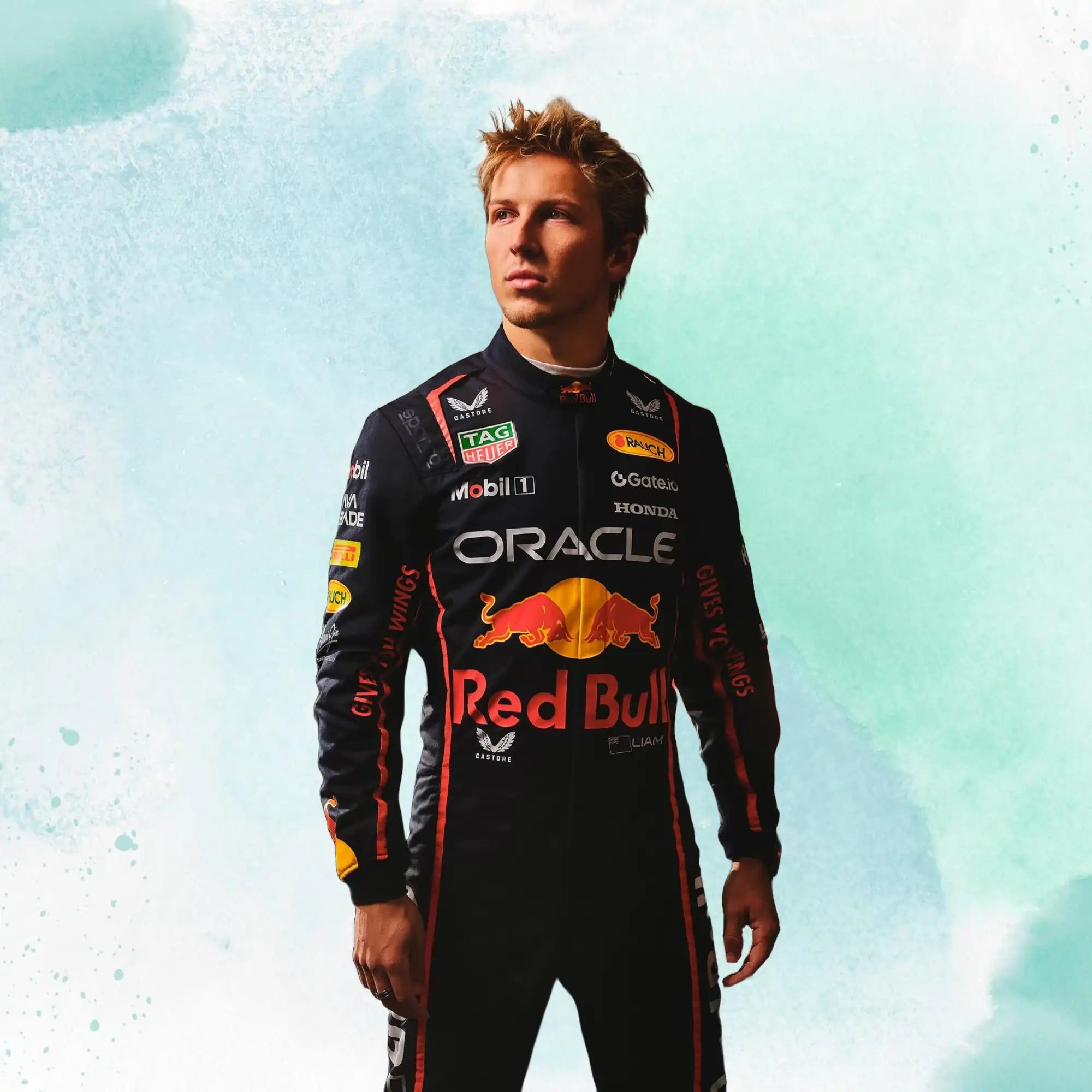 New 2025 Max Verstappen & Liam Lawson Red Bull F1 Team Replica Race Suit