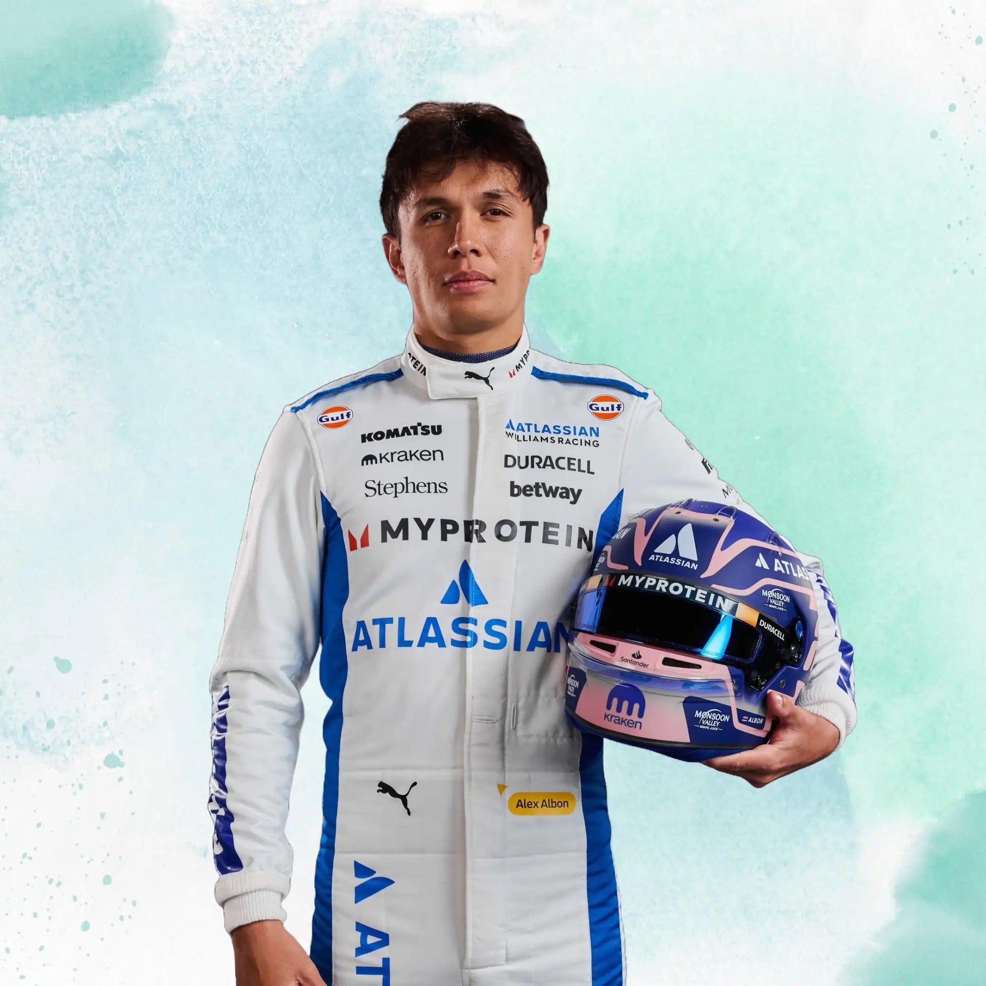 New 2025 Carlos Sainz & Alexander Albon F1 Team Williams Racing Replica Racing Suit