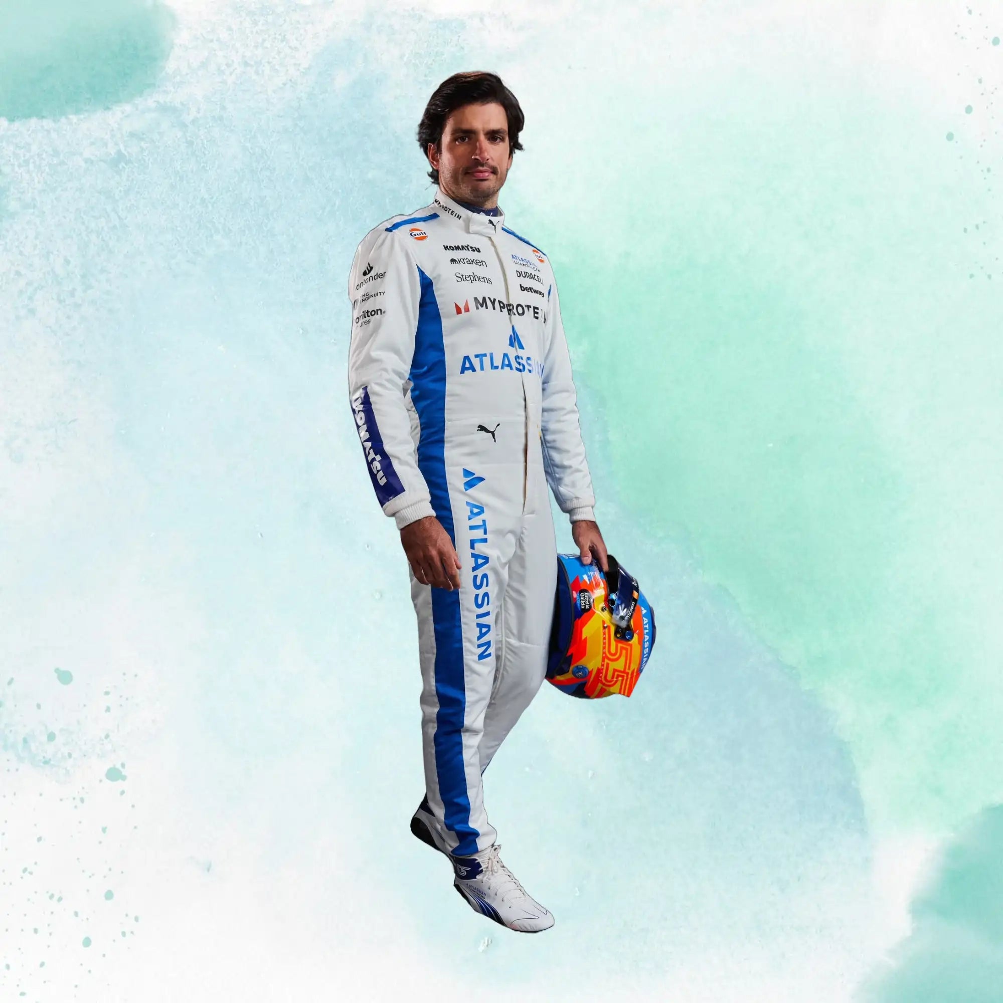 New 2025 Carlos Sainz & Alexander Albon F1 Team Williams Racing Replica Racing Suit
