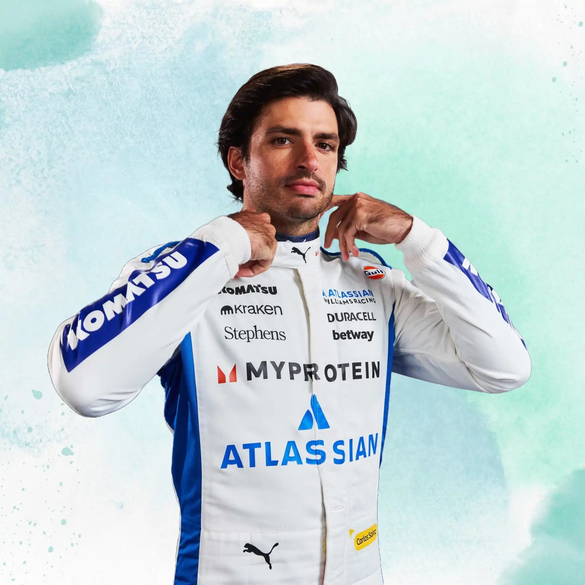 New 2025 Carlos Sainz & Alexander Albon F1 Team Williams Racing Replica Racing Suit